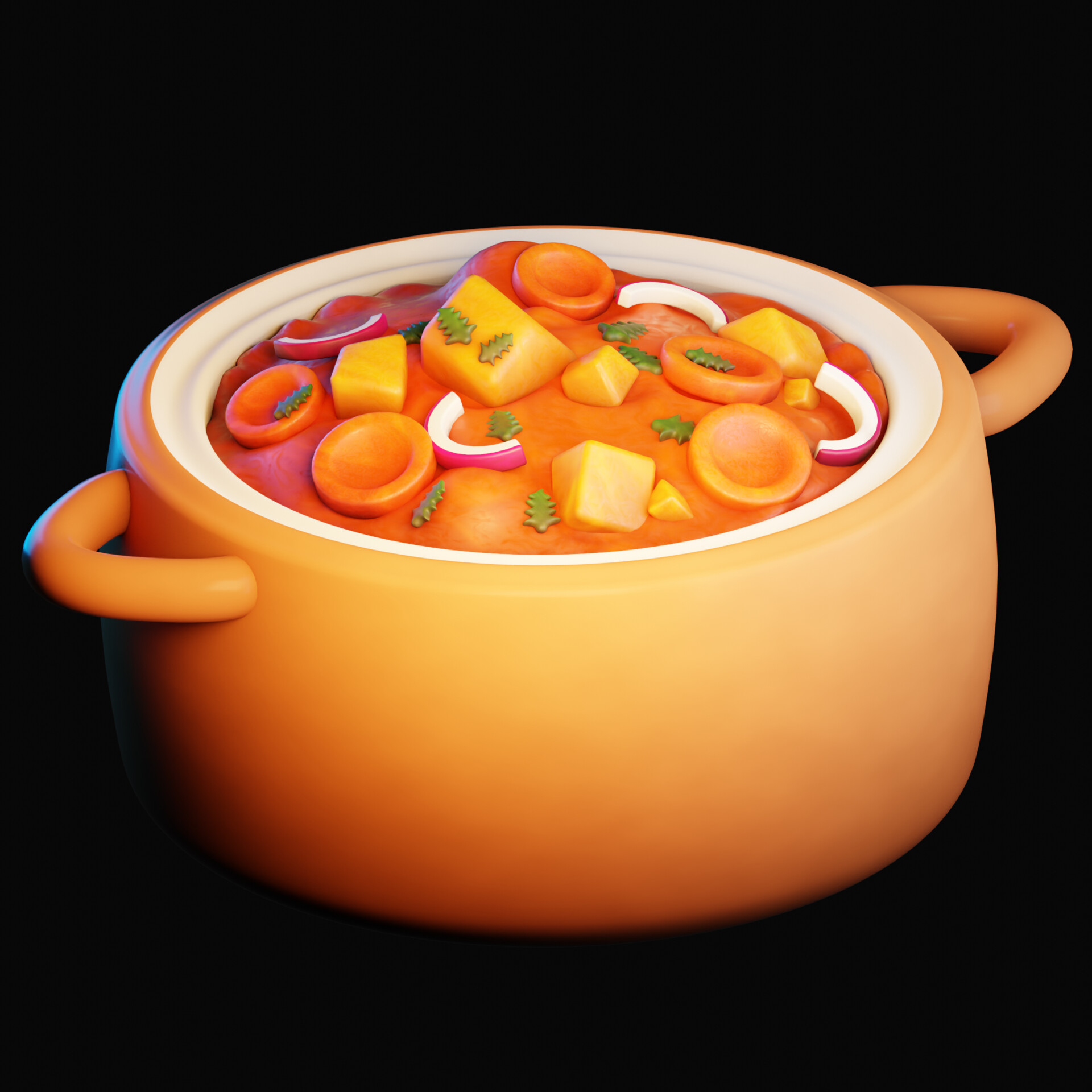 ArtStation Vegetable stew stylized