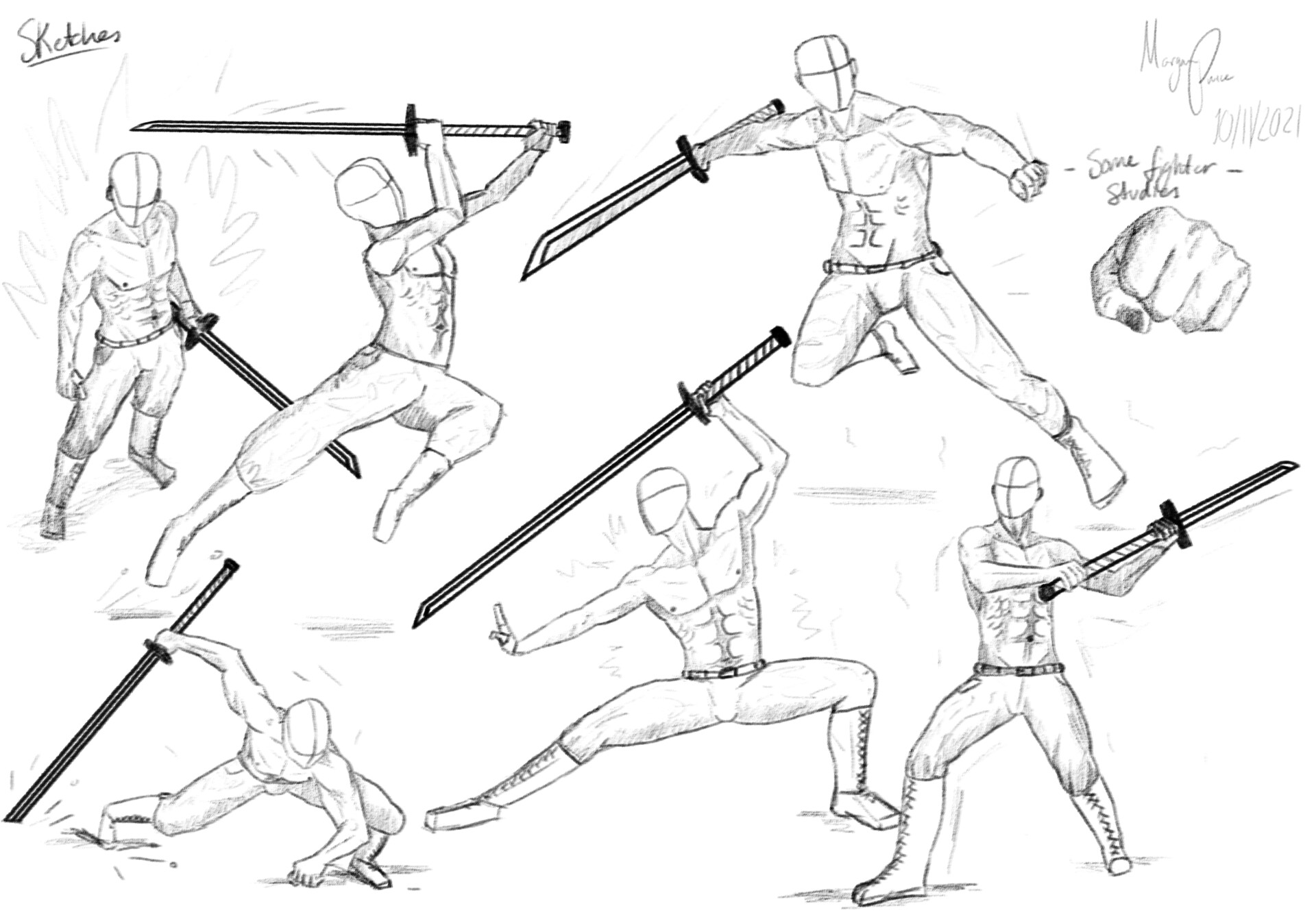 Share 68+ fight pose sketch best - seven.edu.vn