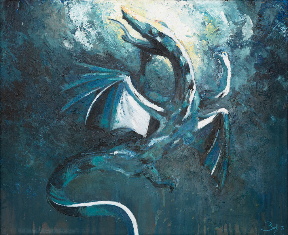 "Dragón". 50x60cm. Oil on canvas.