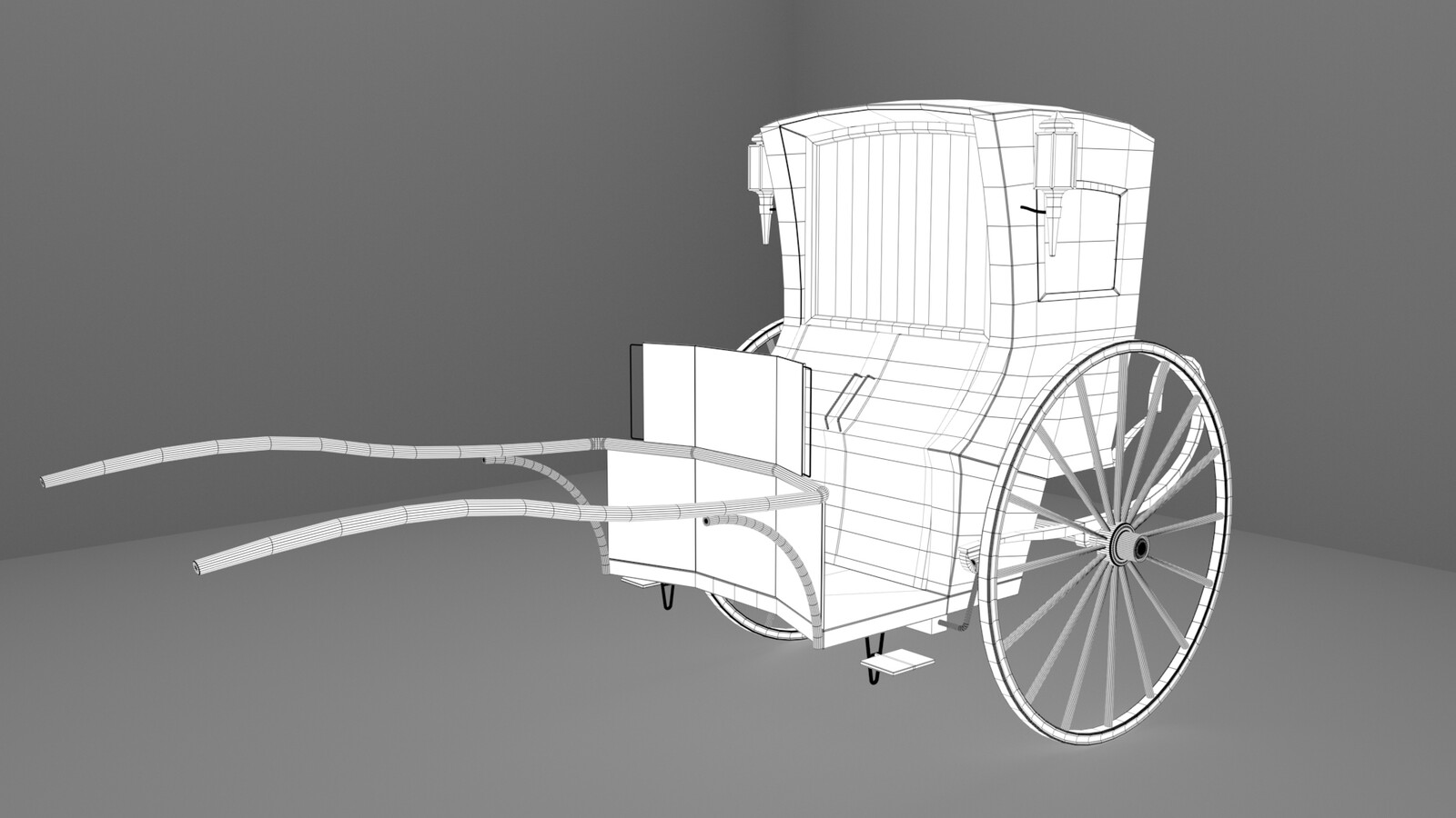 Wireframe render of the car #1