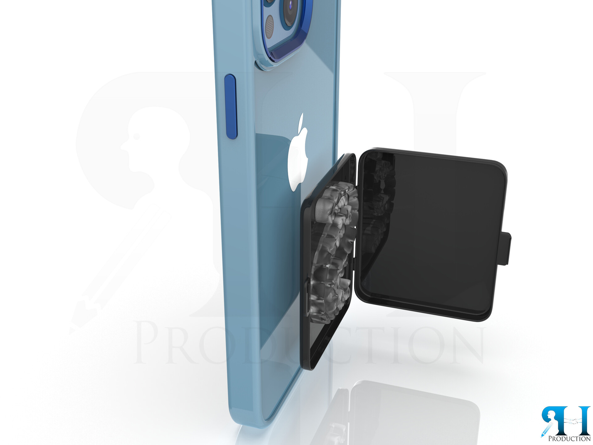 RN Production Teeth Aligner Case With Phone Attachable Case