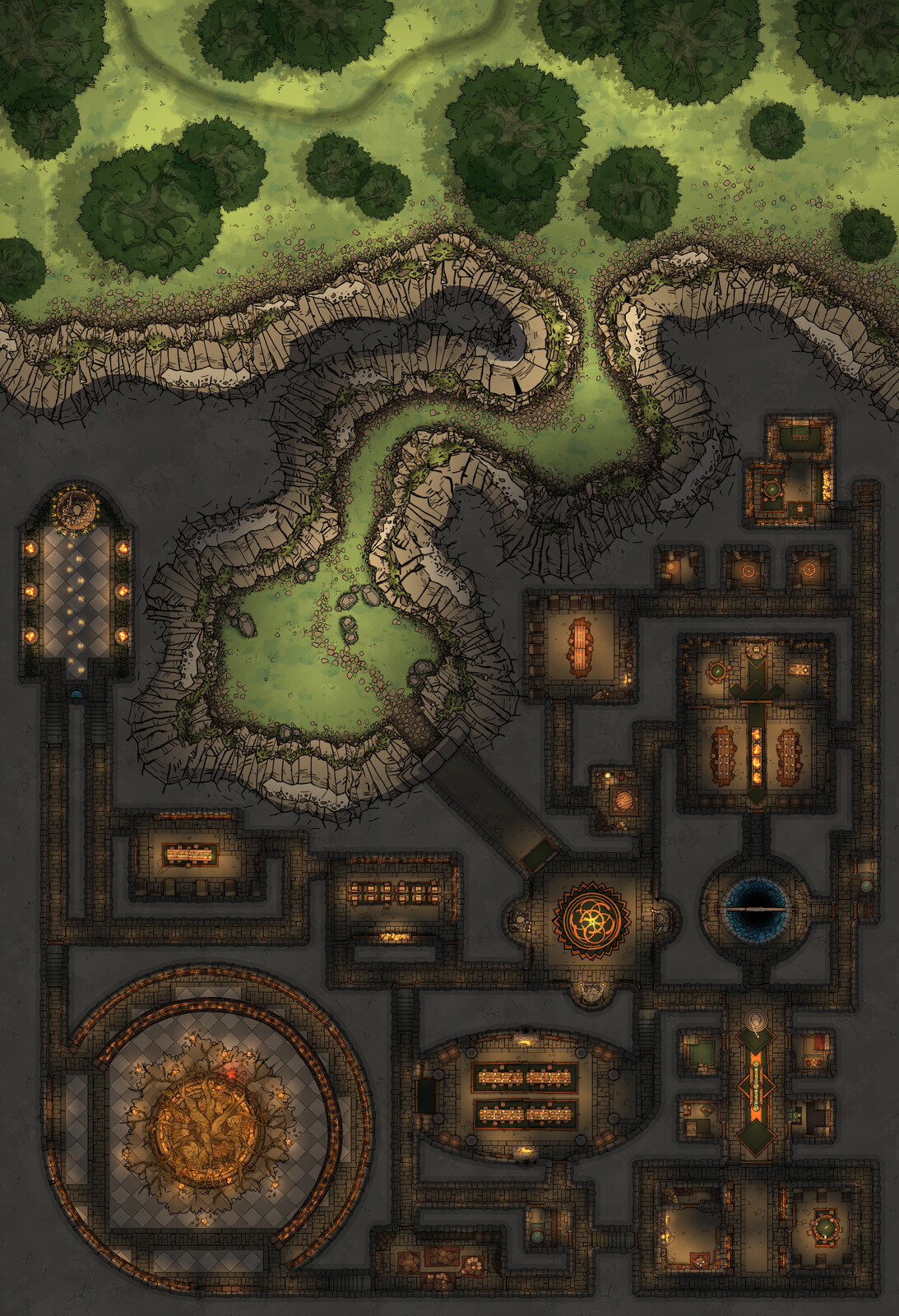 Temple of Knowledge | Living Dungeon [82 x 120]