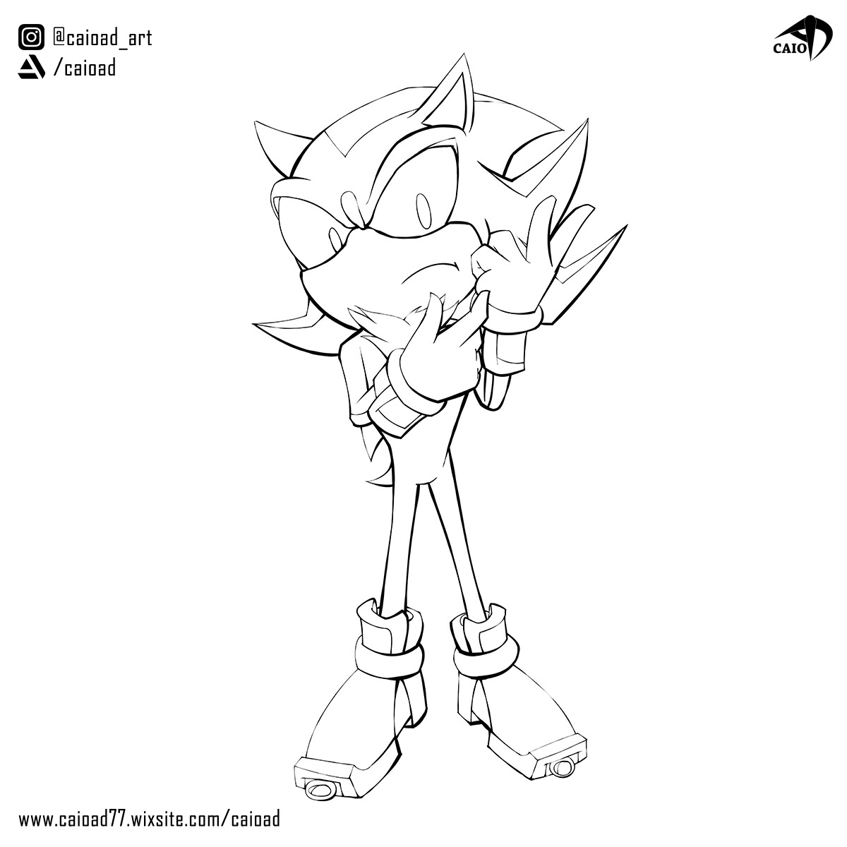 Sonic e Shadow, o ouriço para colorir