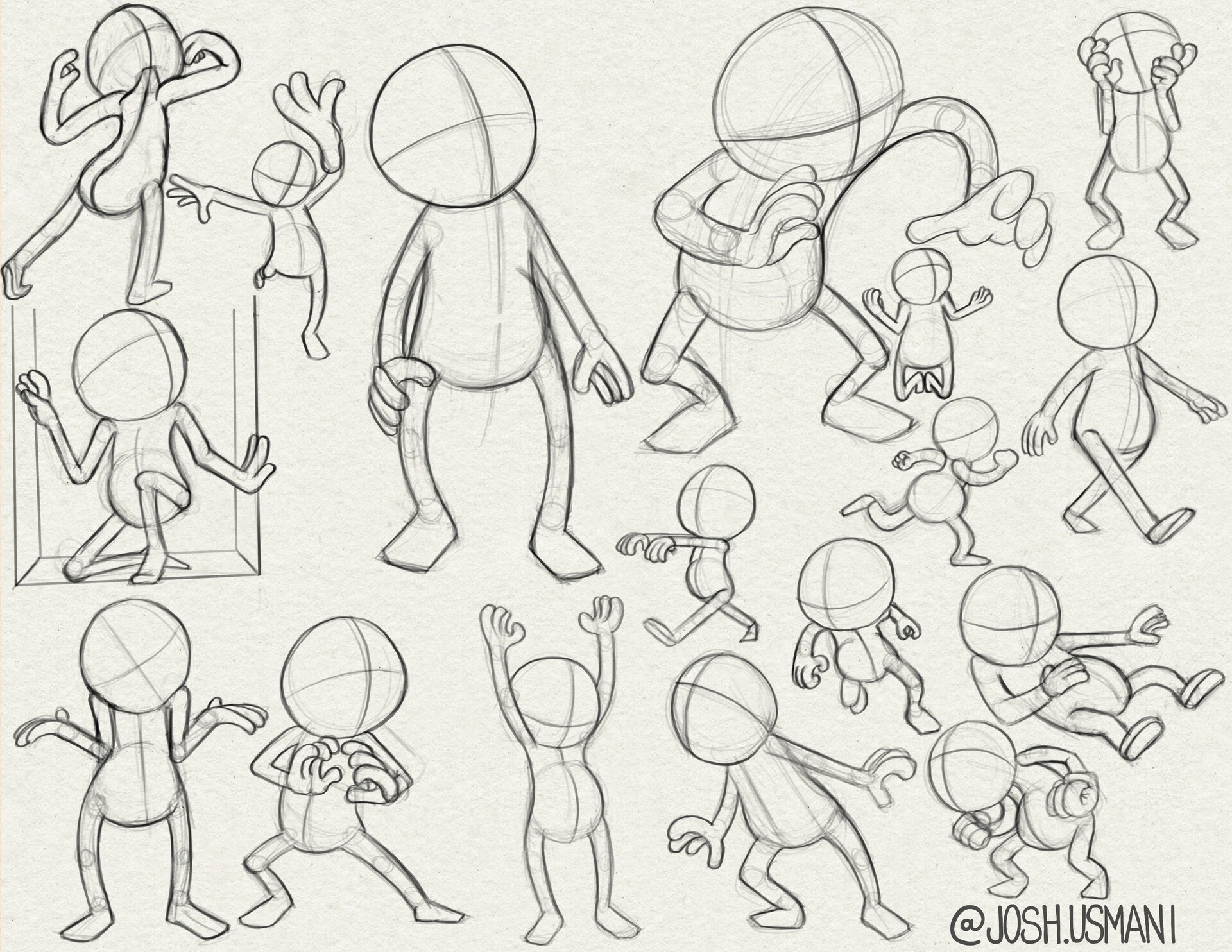 how to draw cartoon bodies