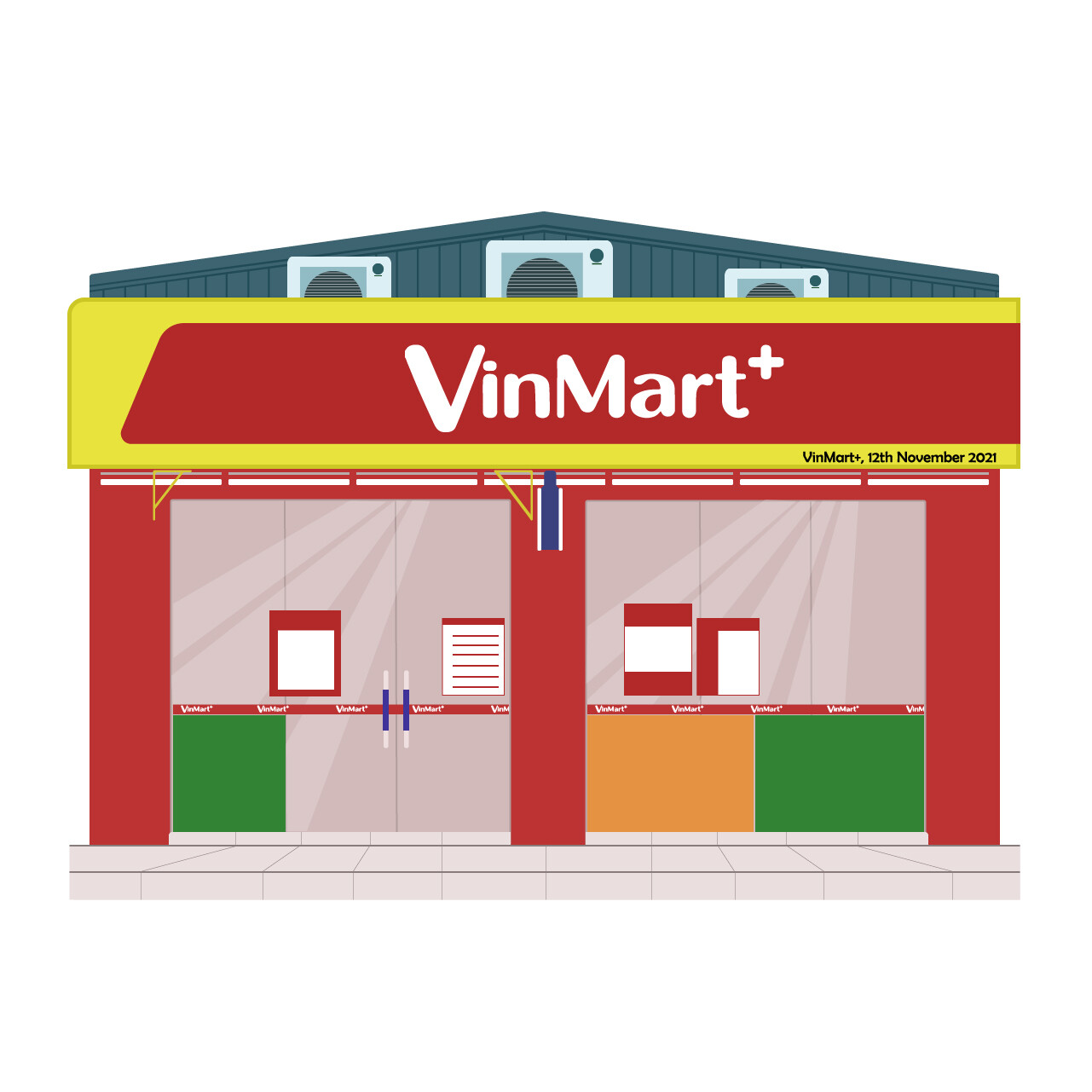 VinMart+ Store Illustration