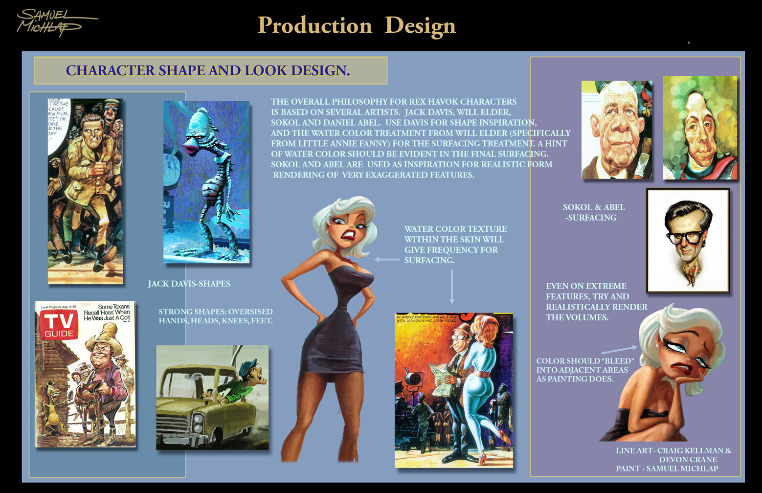 As a PD, style guides are essential to the process of making an animated feature. The guides help explain the film rules. In this case character design.