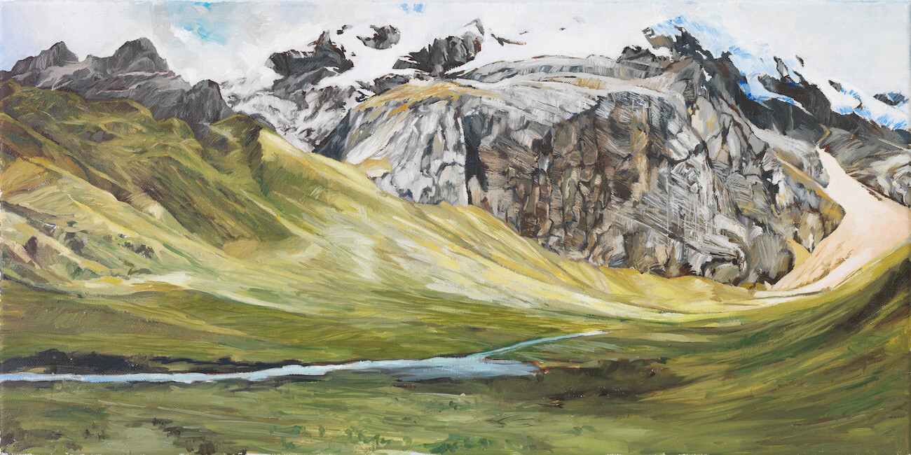 "Jancarurish". Andes peruanos. 65x54cm. Oil on canvas.