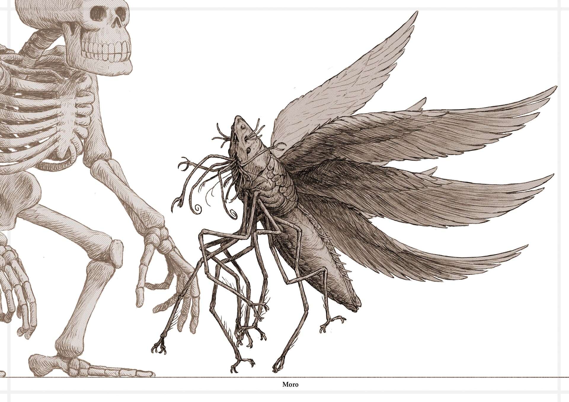 Heavely inspired by "Perdido street station" (China Miéville) moth creatures. An awesome book with many creatures if you are interested. 