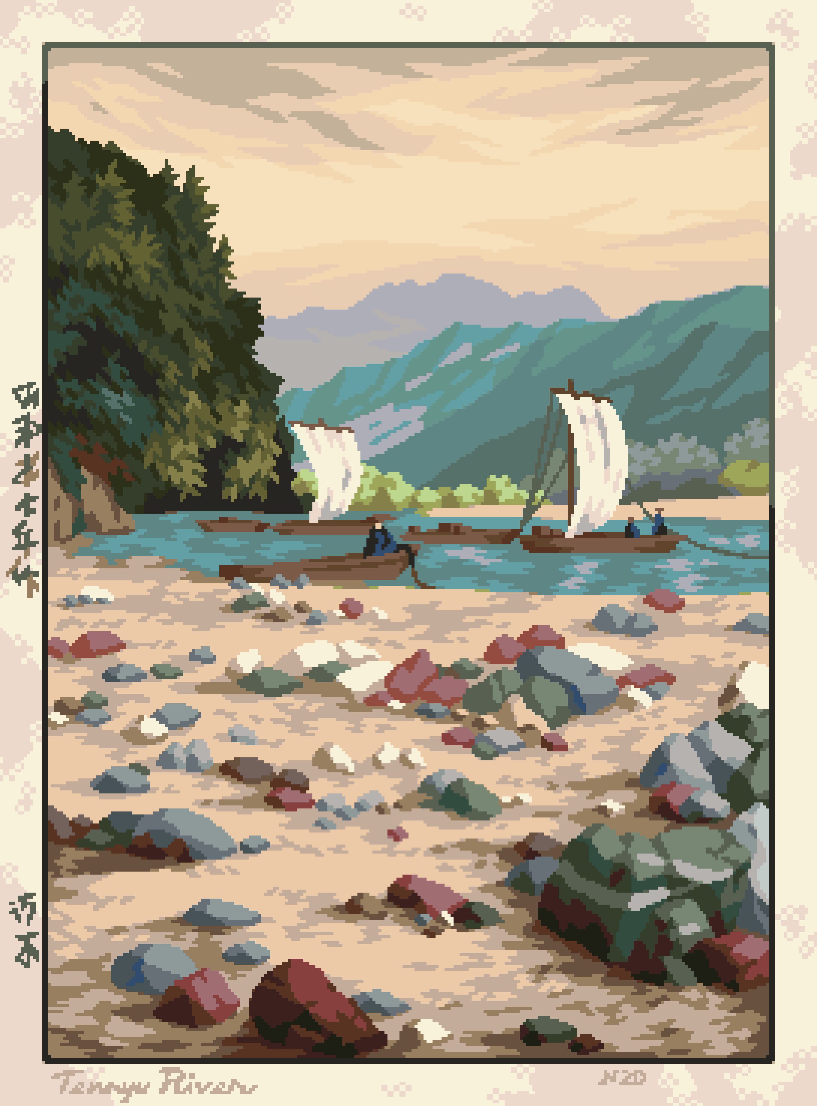 ArtStation - Pixel Art Ukiyo-e Studies