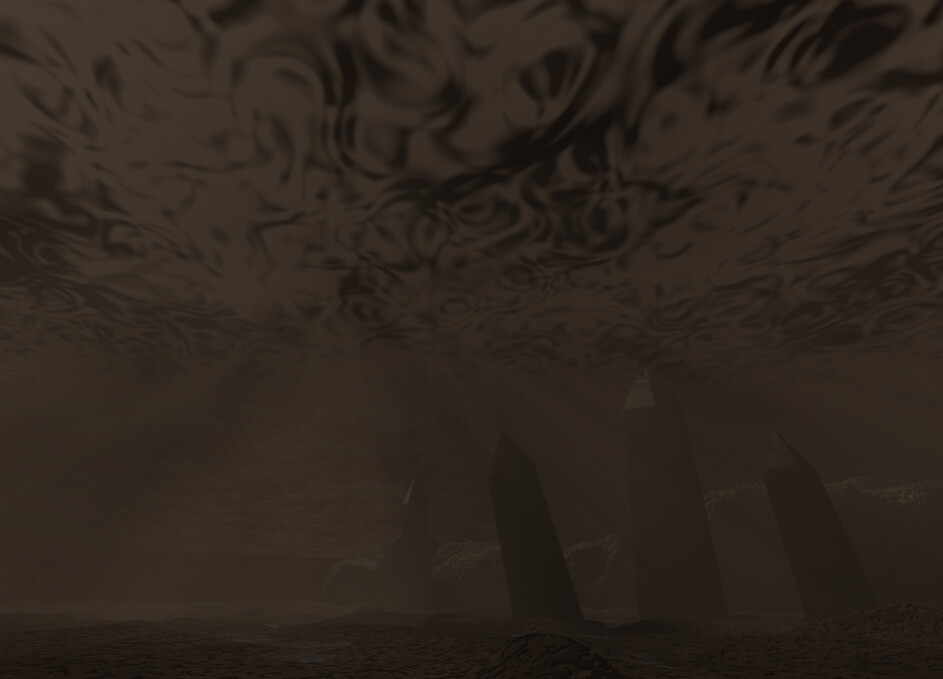 the whole scene is meant to be in some kind of underwater area, but I could've communicated that better