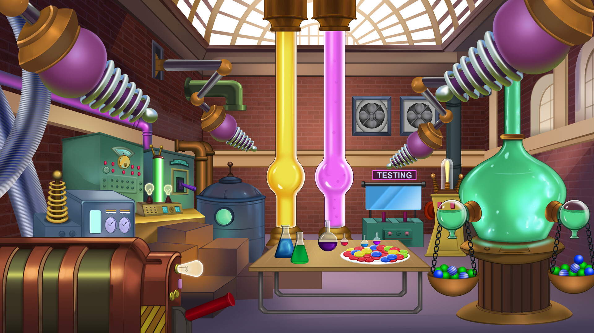 Dive into the mysterious world of Lab Background Game Play now