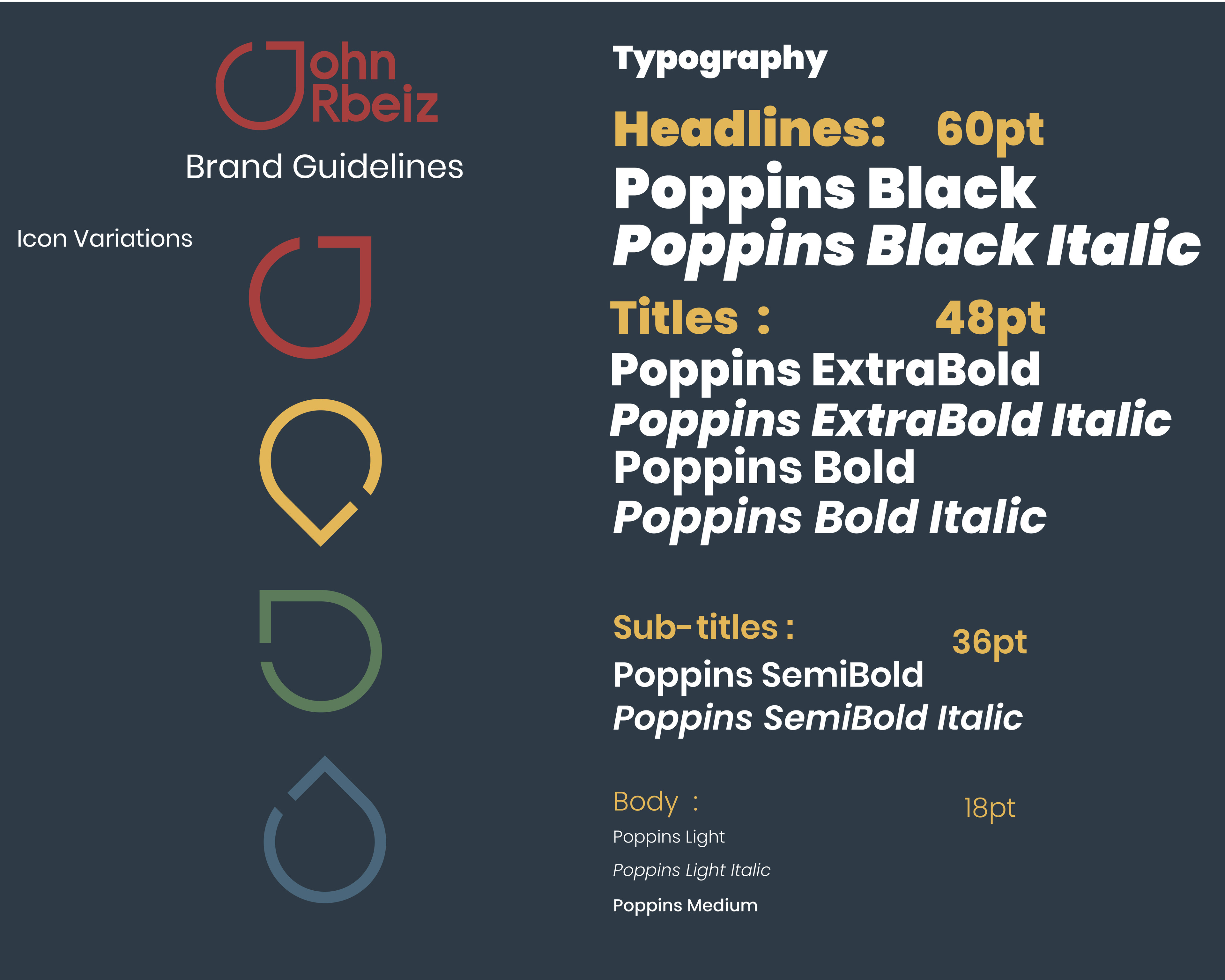 Brand Icon and Typography
John Rbeiz is specialized in low waste management.