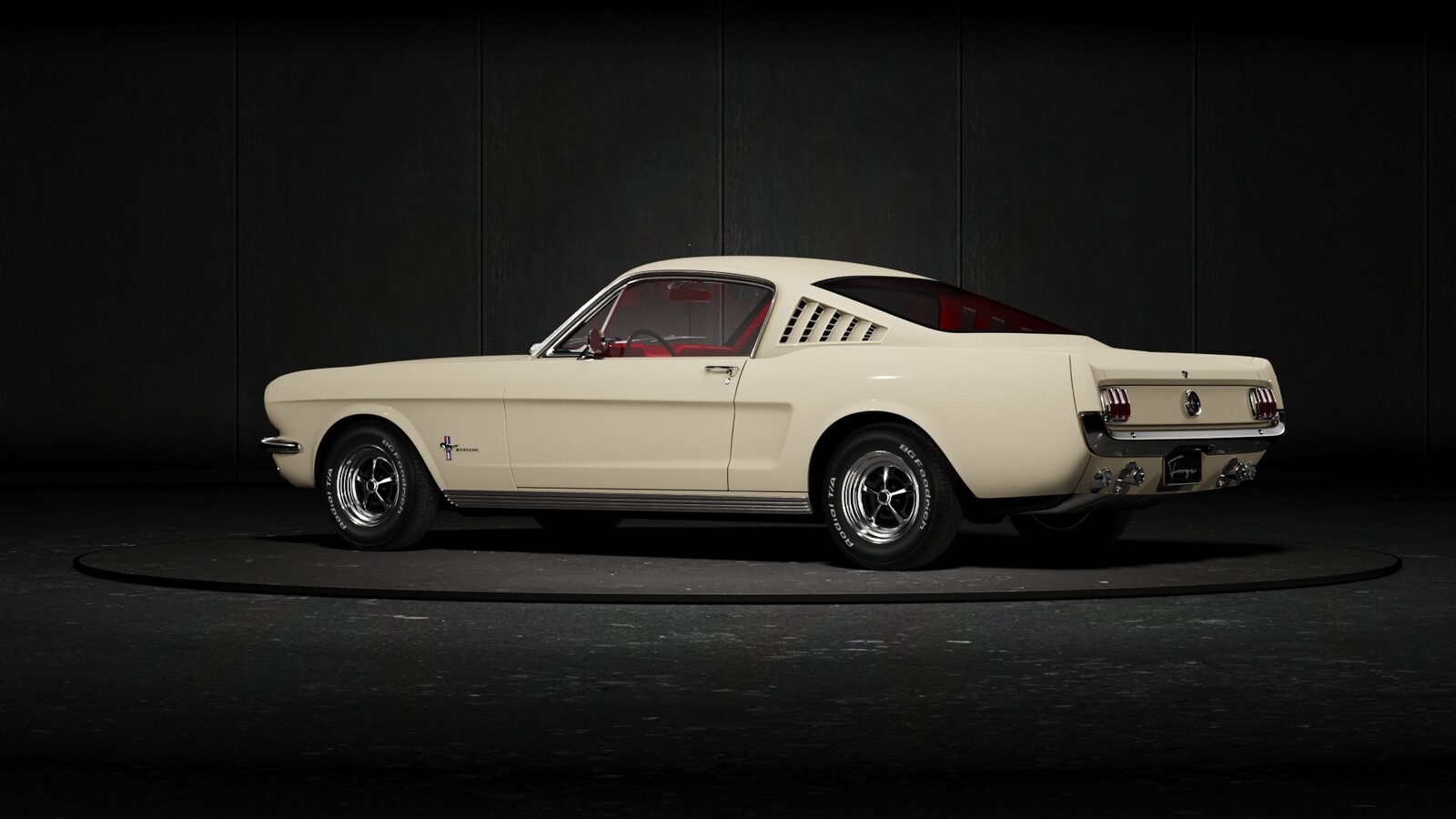 ford mustang 360 on turntable