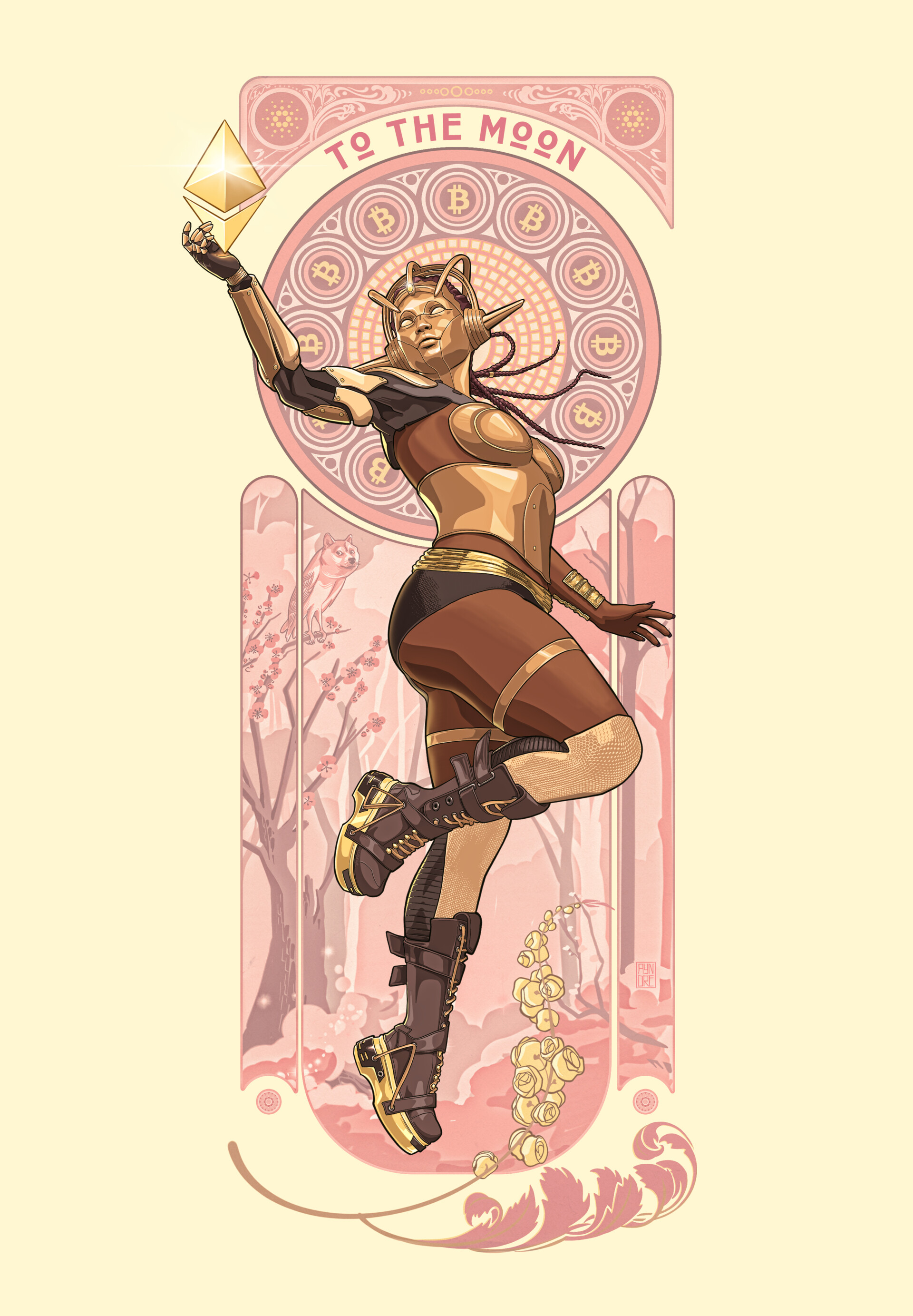 ArtStation - Art Nouveau x CyberPunk: Art Crypteau (NFT)