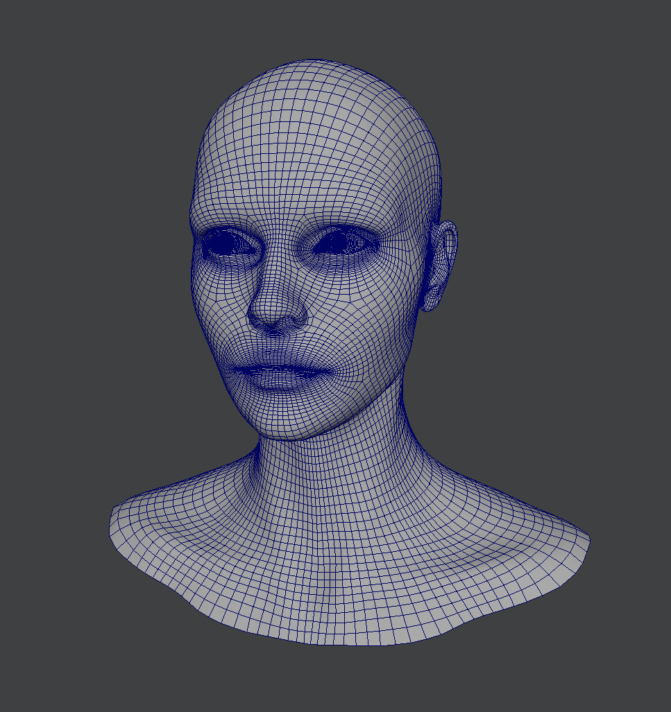 Retop with placeholder eyes (eyes taken from my alien character)