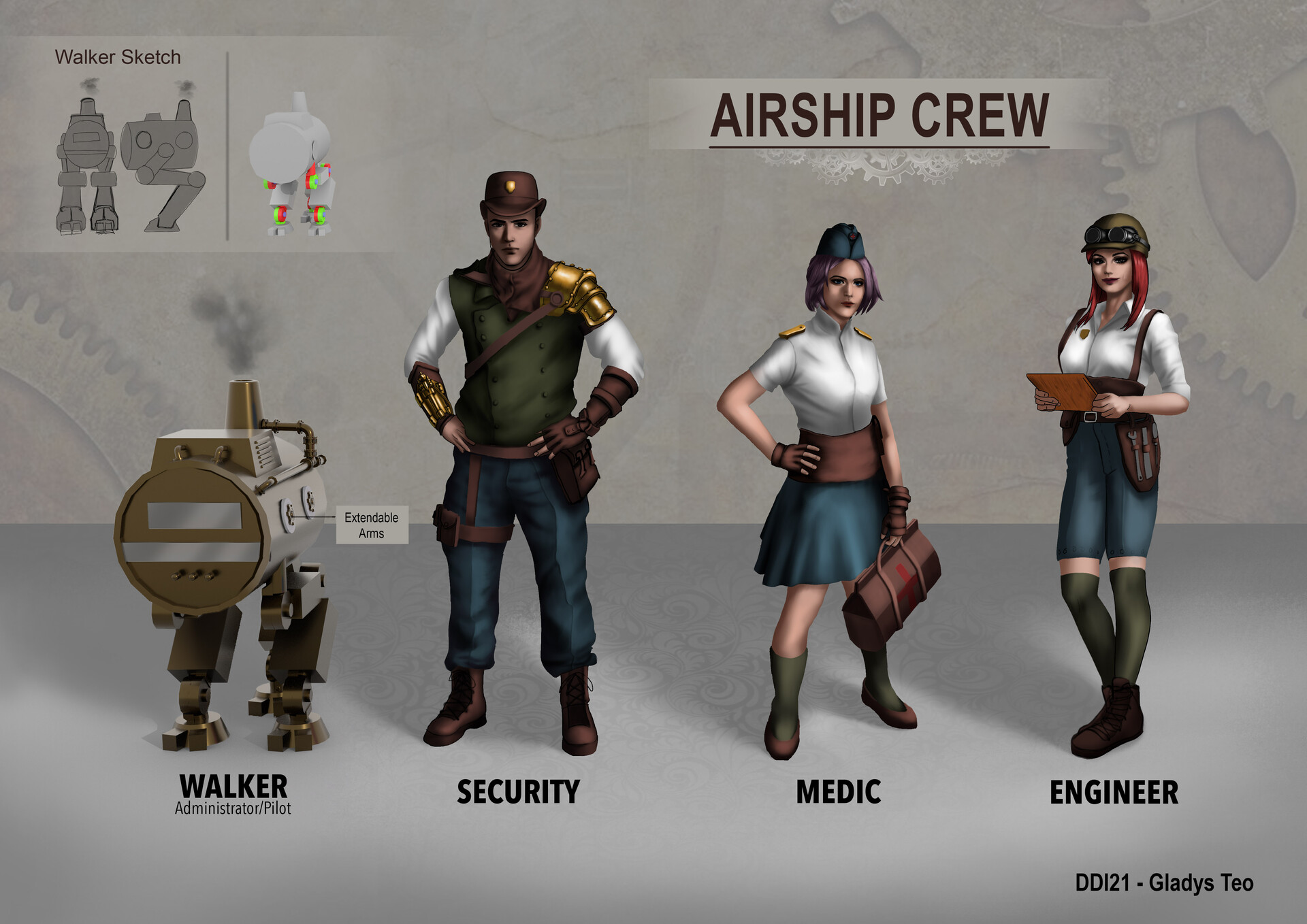 steampunk airship pilot