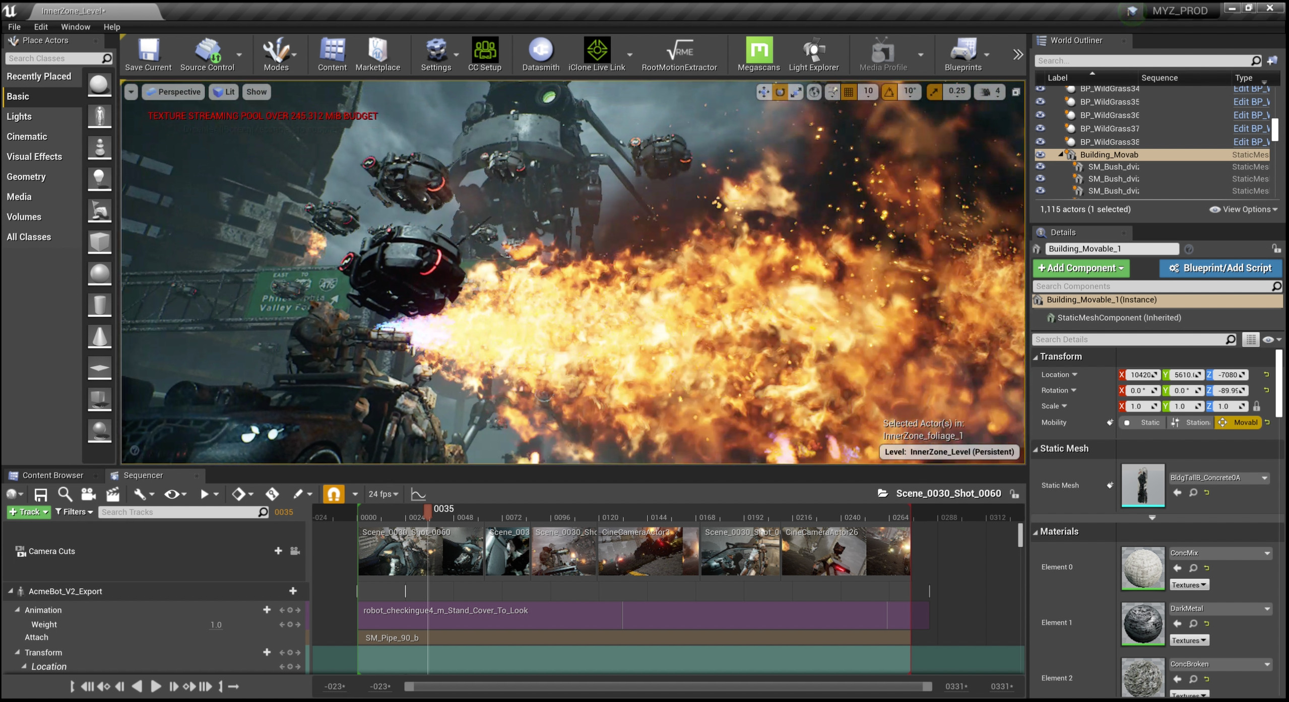 Unreal Engine 4.25 BTS of a shot in production for the Mutant Year Zero Sizzle trailer.