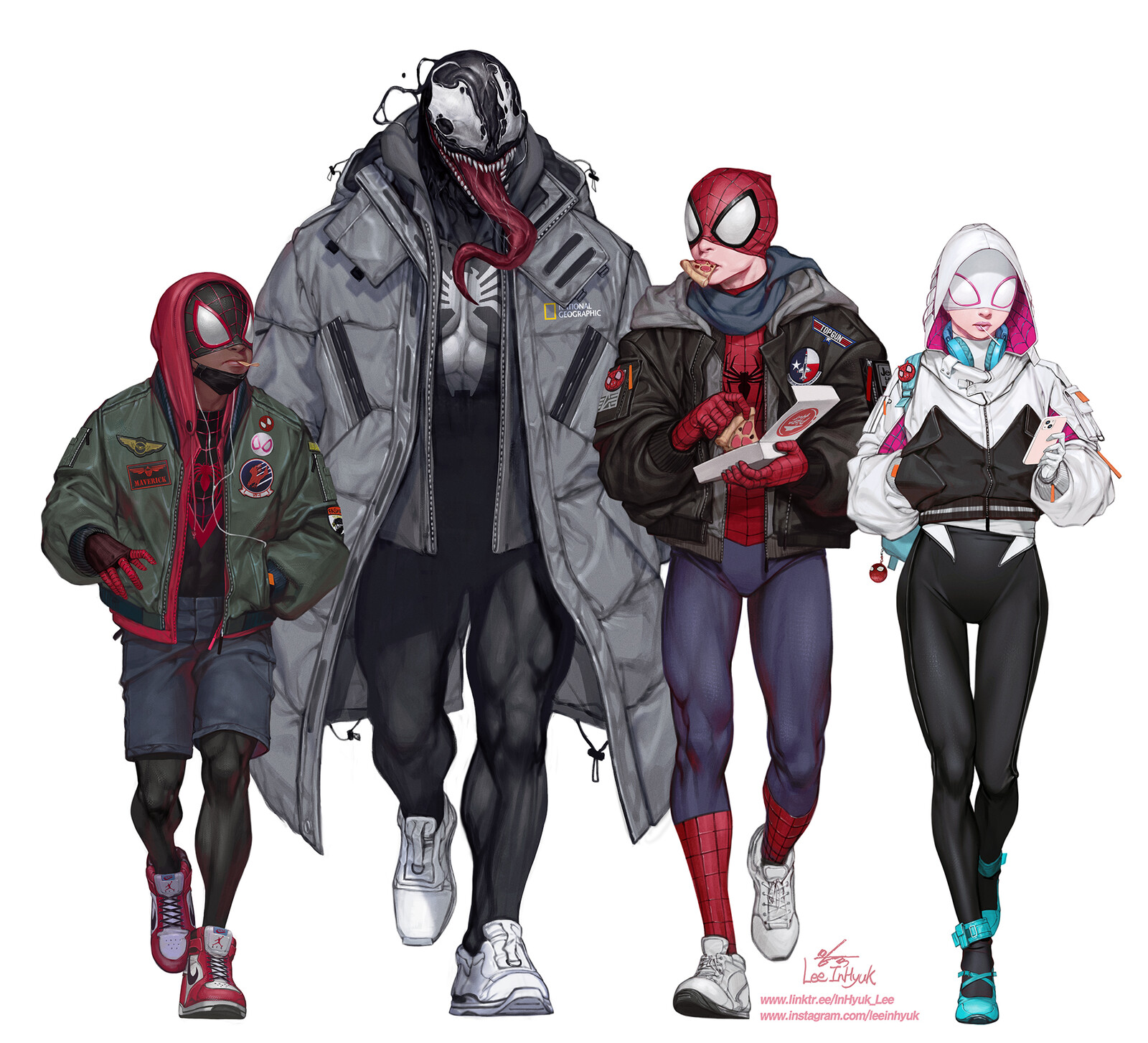 Peter,Miles,Gwen,Venom 