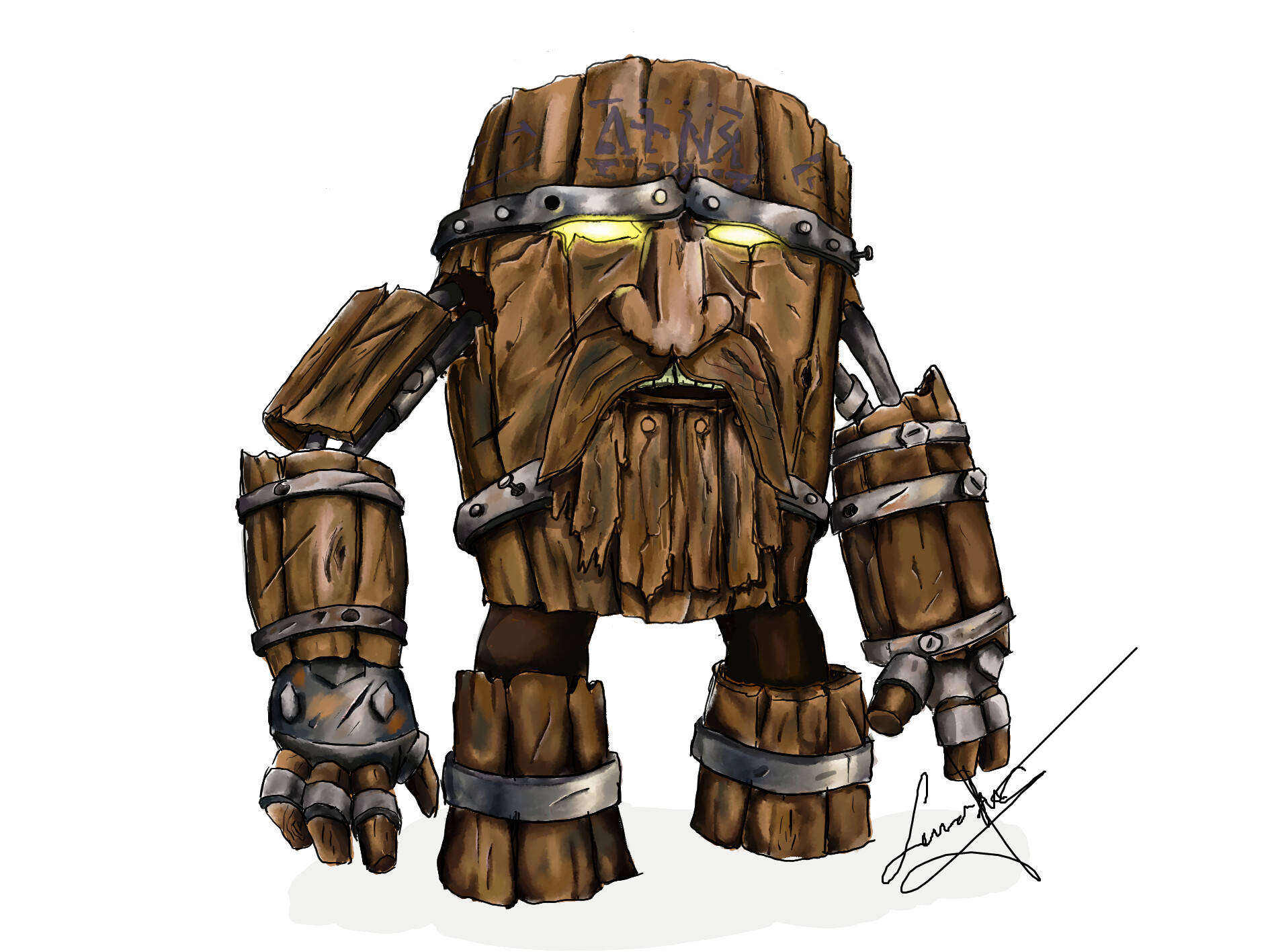 Artstation olev the keg golem