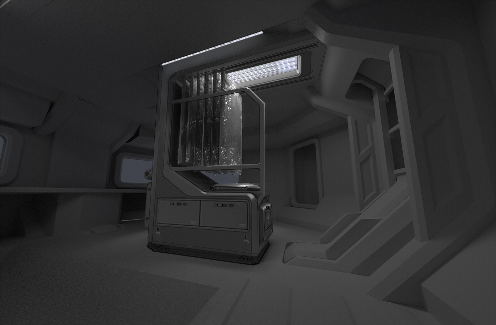 Harlans Ship Interior Sketch