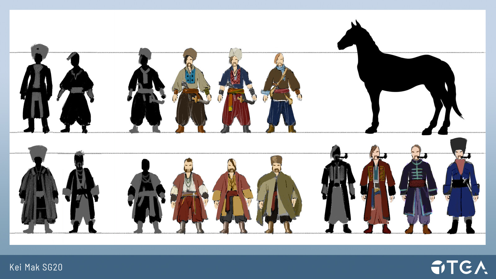 Sketches of different designs &amp; silhouettes. 