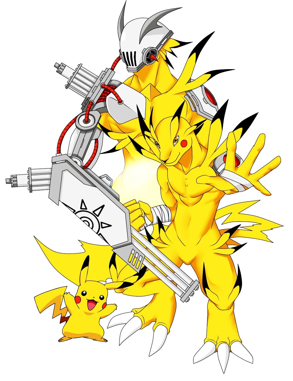 Repetido visa modelo ArtStation - Pikachu X Digimon