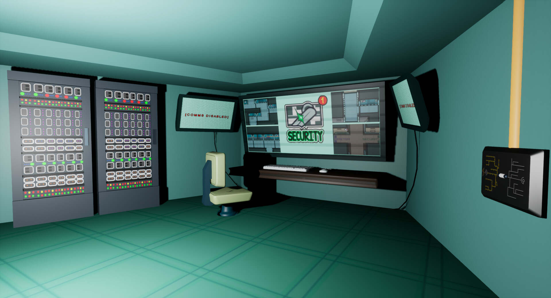ArtStation First Environment Piece Security Room (The Skeld) from