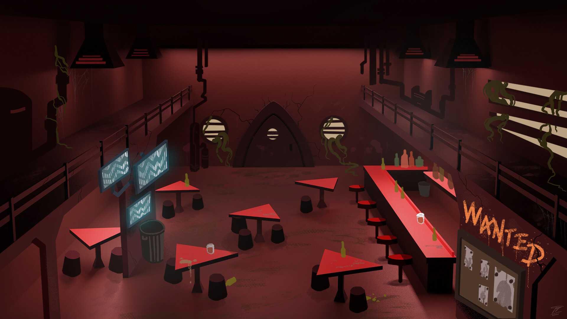 ArtStation - Gritty Sci-Fi Tavern