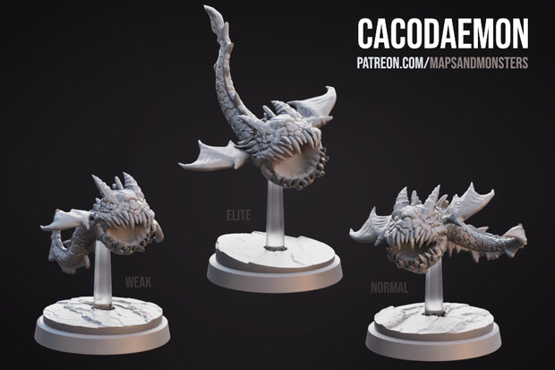 Cacodaemon: 3D printable miniatures for the role playing game Pathfinder 2E. 