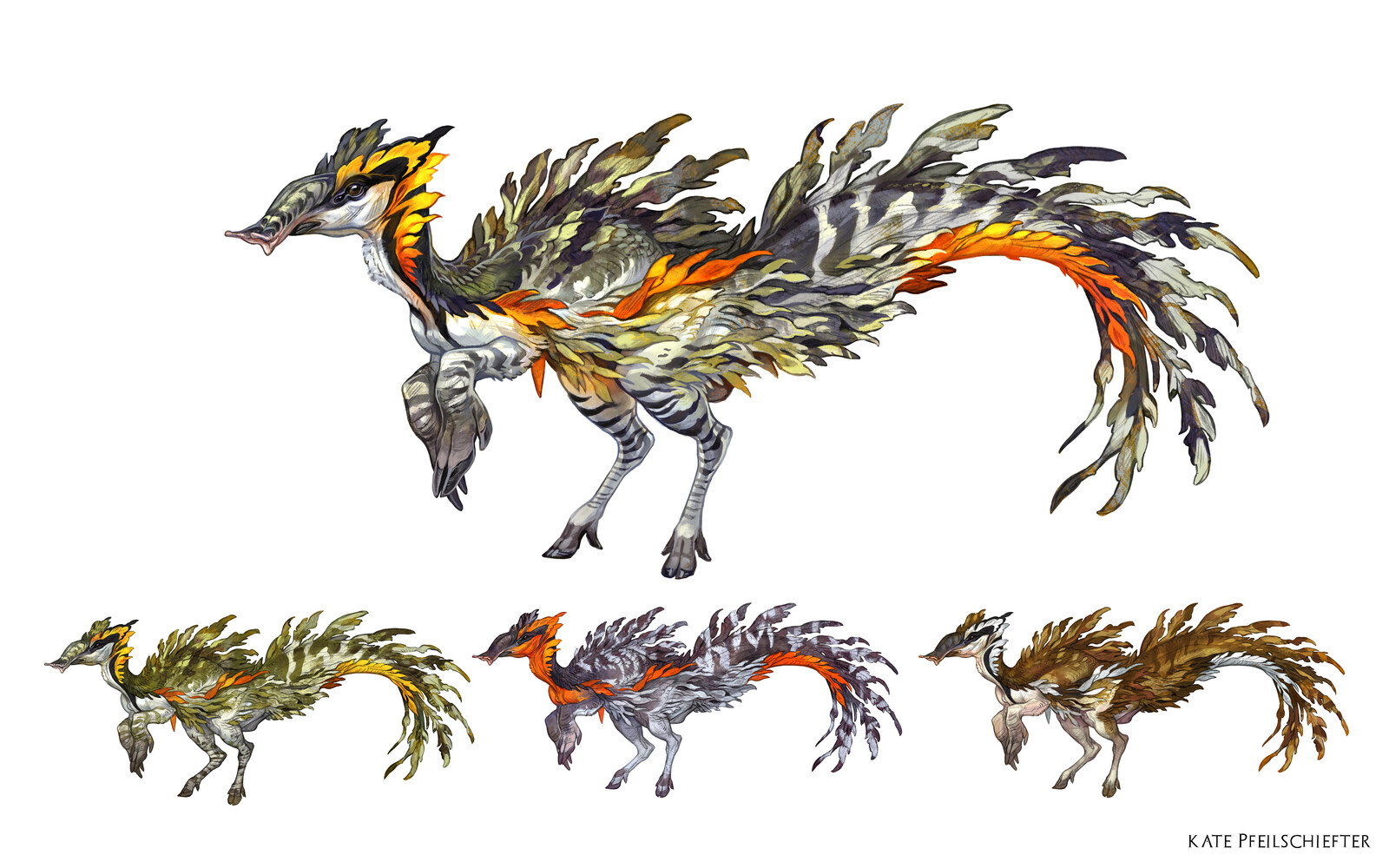 The final creature and alternate color options 