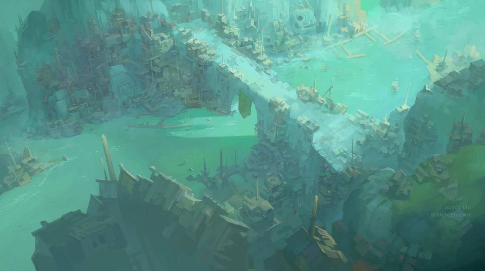 first version of the opening skybox