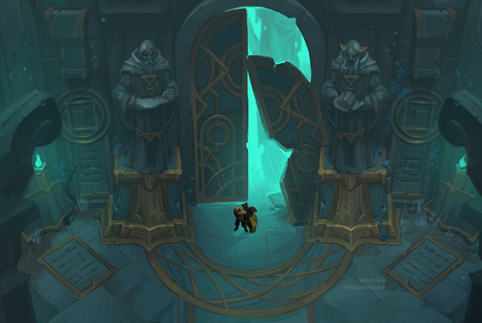 Early exploration - sorry Joe I still have not fixed that badly pasted broken gate.  Look, it's broken...