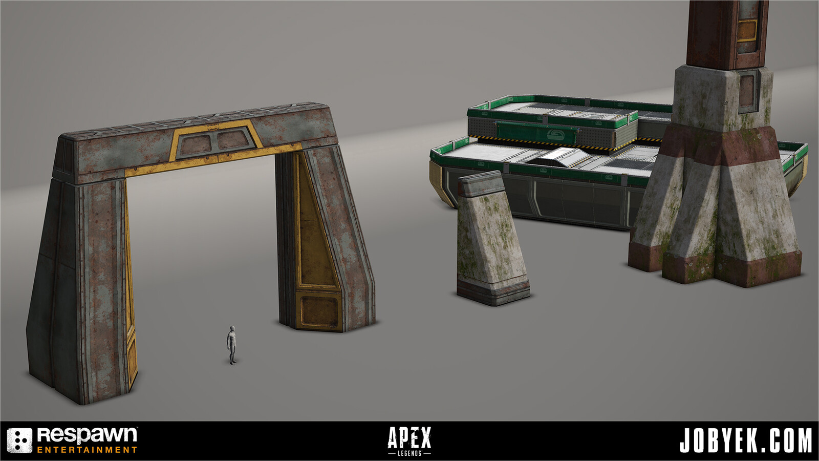 A selection of hard-surface modular assets from the zones I owned