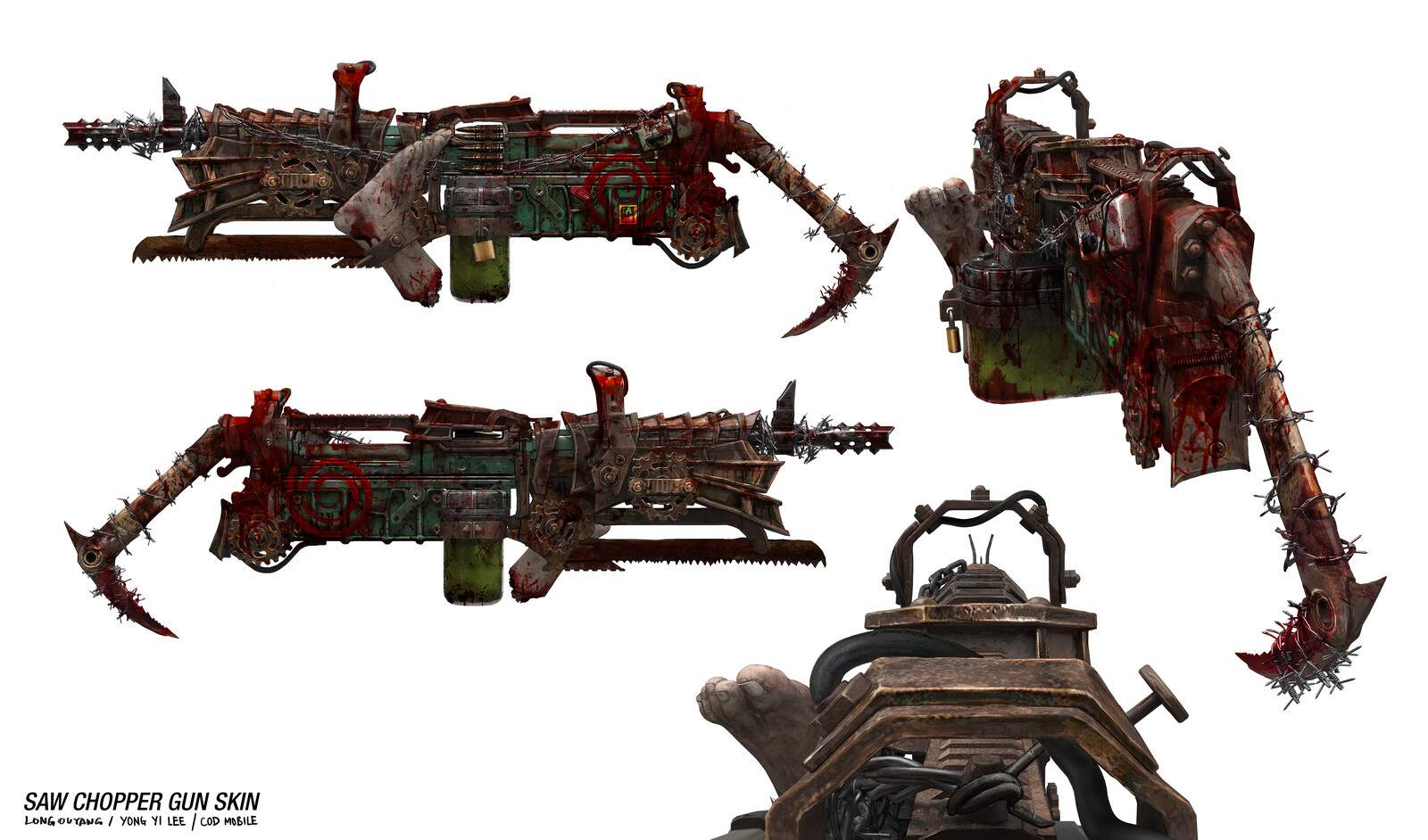 Base version with leg and blood