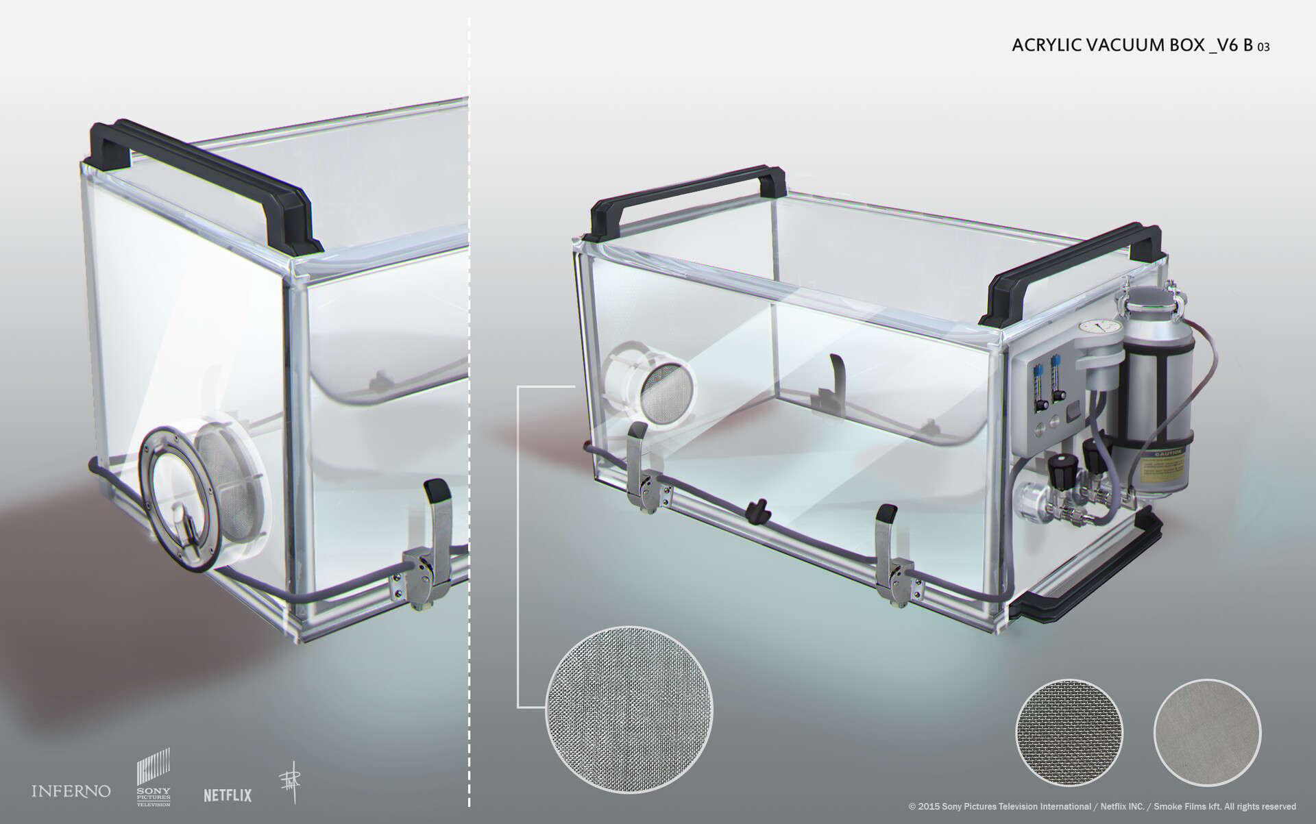 Gergely Piroska - Concept Art for the movie Inferno: Acrylic Vacuum Box