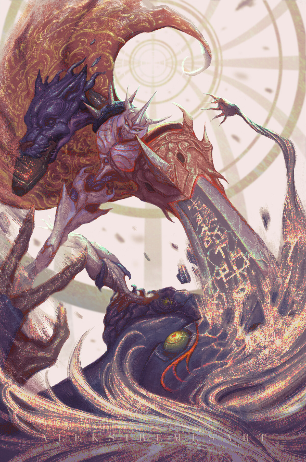 ArtStation - Omnimon vs. Diaboromon