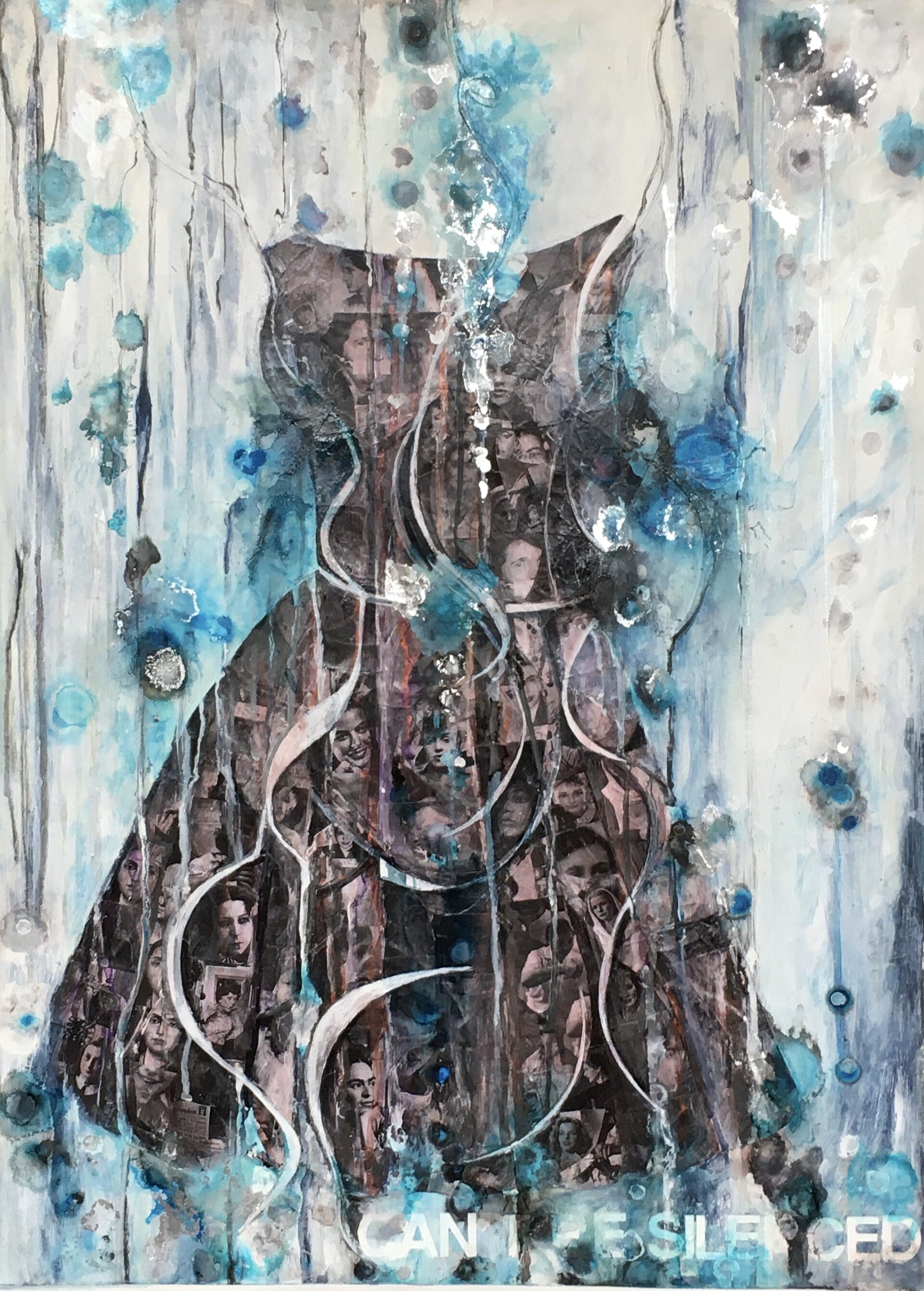 ArtStation Can't Be Silenced, Mixed Media Collage on Paper , 22X30