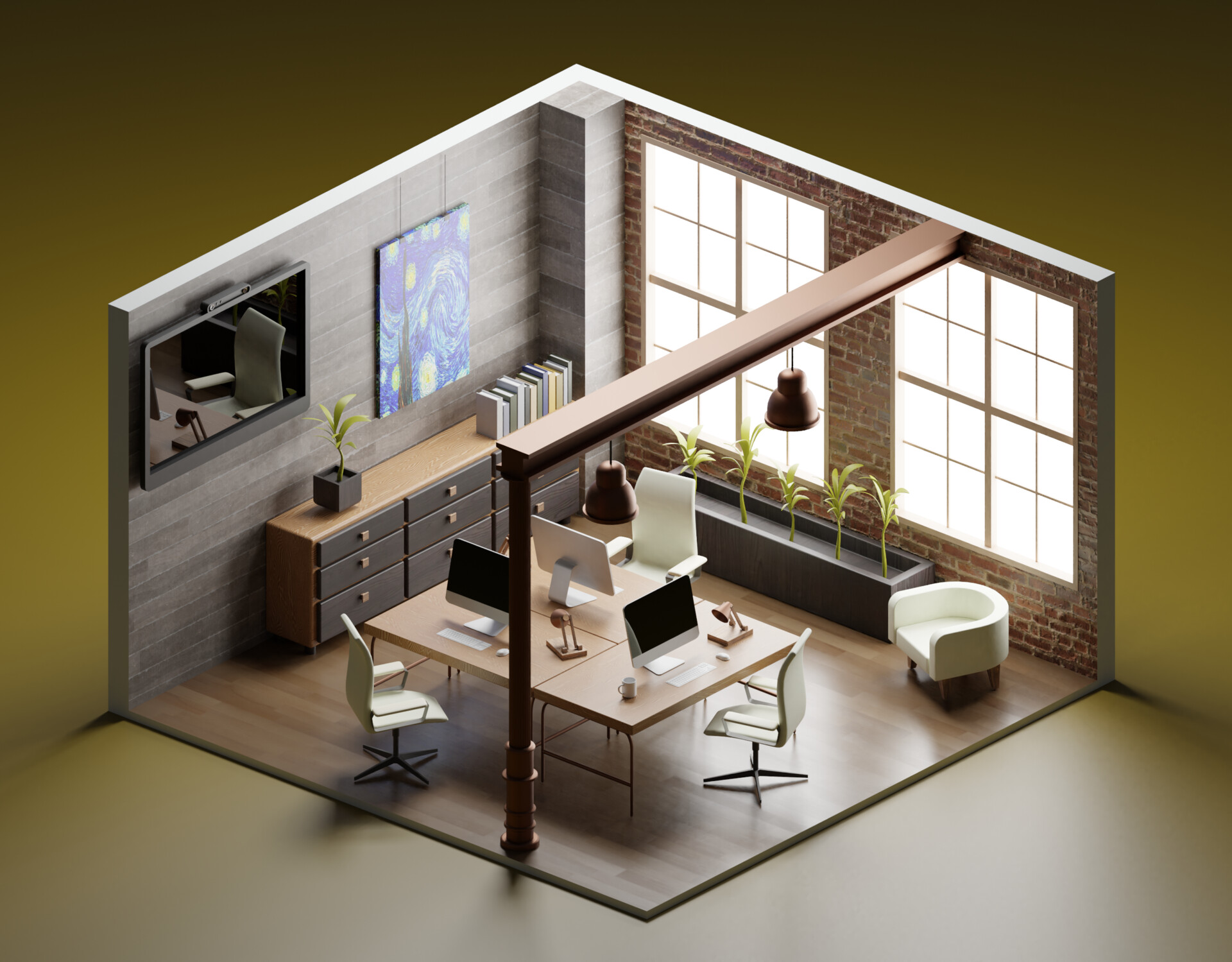 ArtStation - Isometric Office