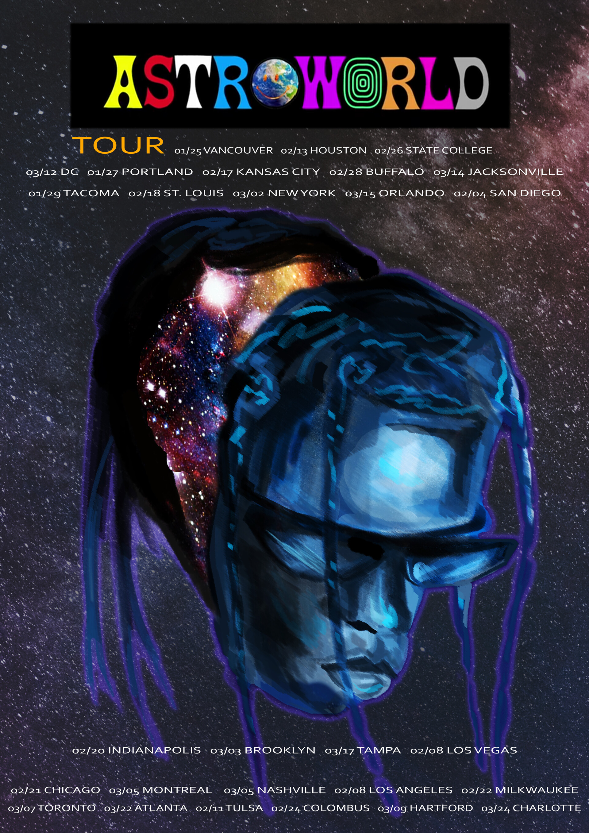 ArtStation - Poster for the Astroworld festival