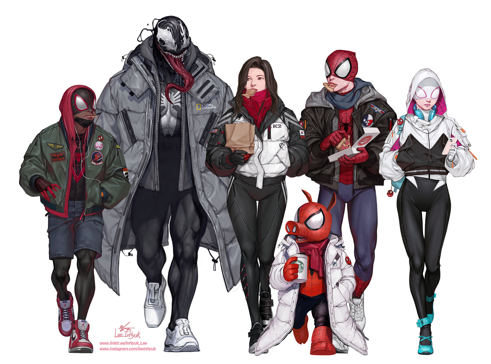 Peter,Miles,Gwen,Venom,Poker,Cindy and..Who's next?