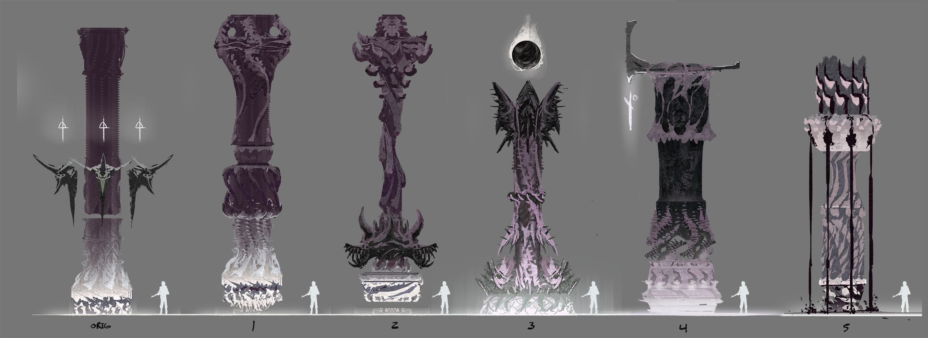 Concepts for columns in the alien cathedral.