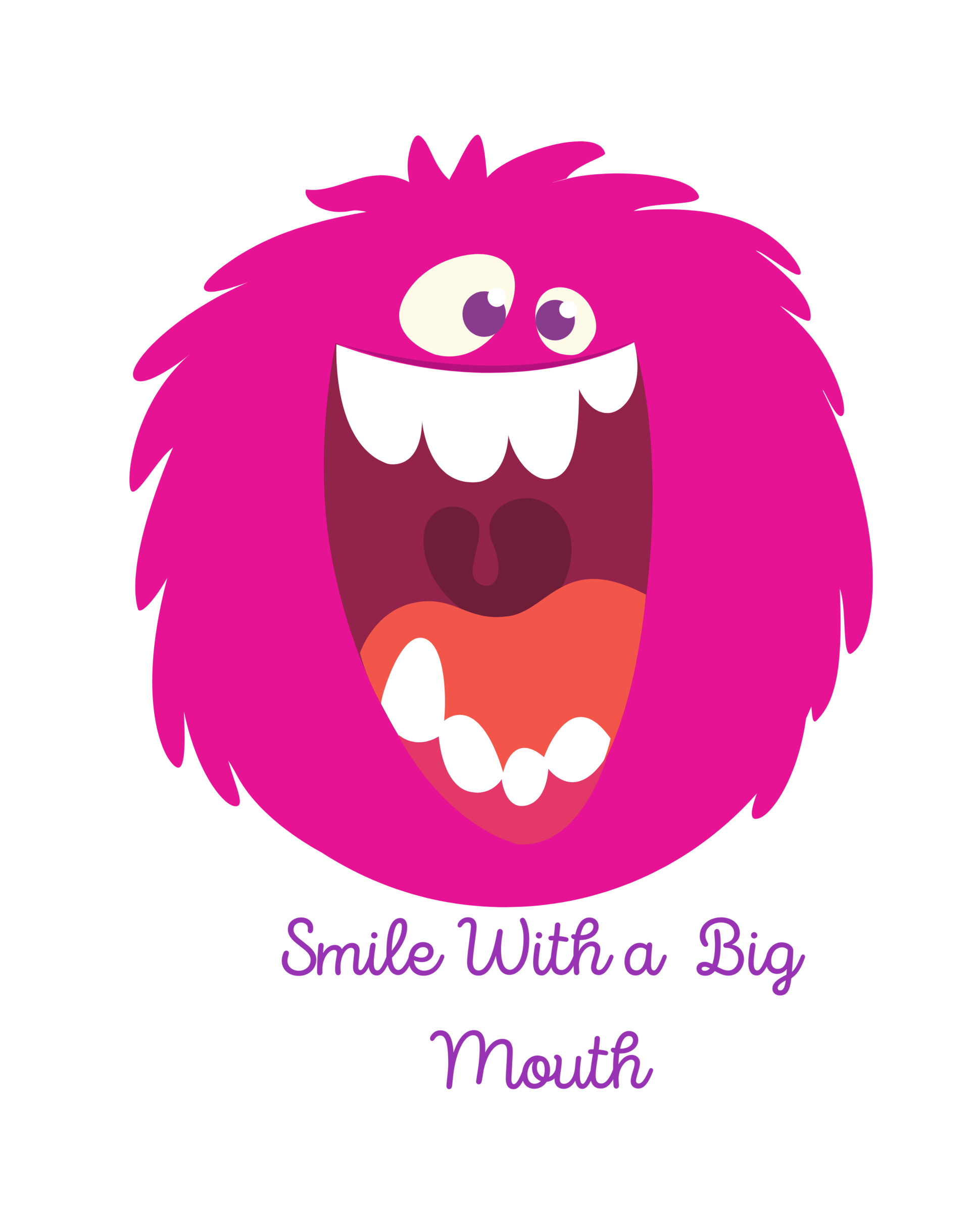 big mouth smile cartoon