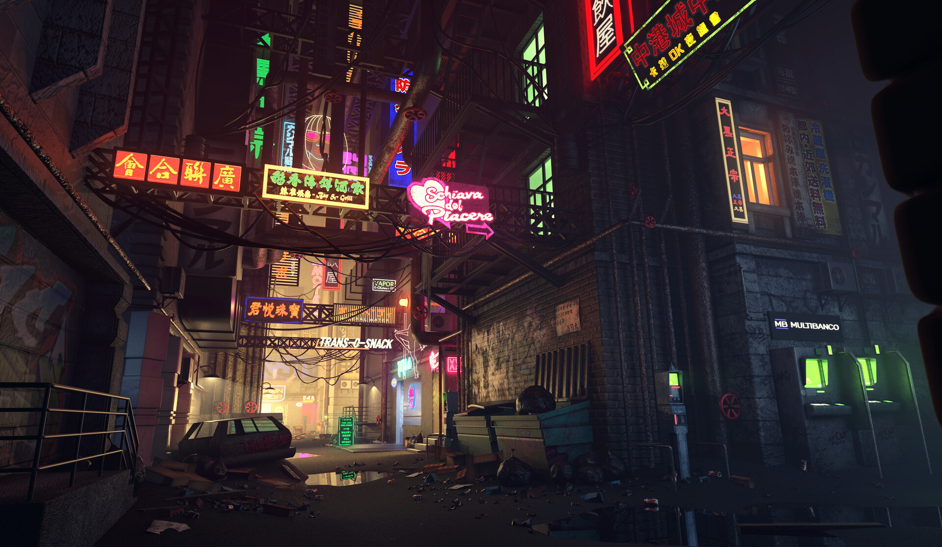 ArtStation - Cyberpunk Backalley