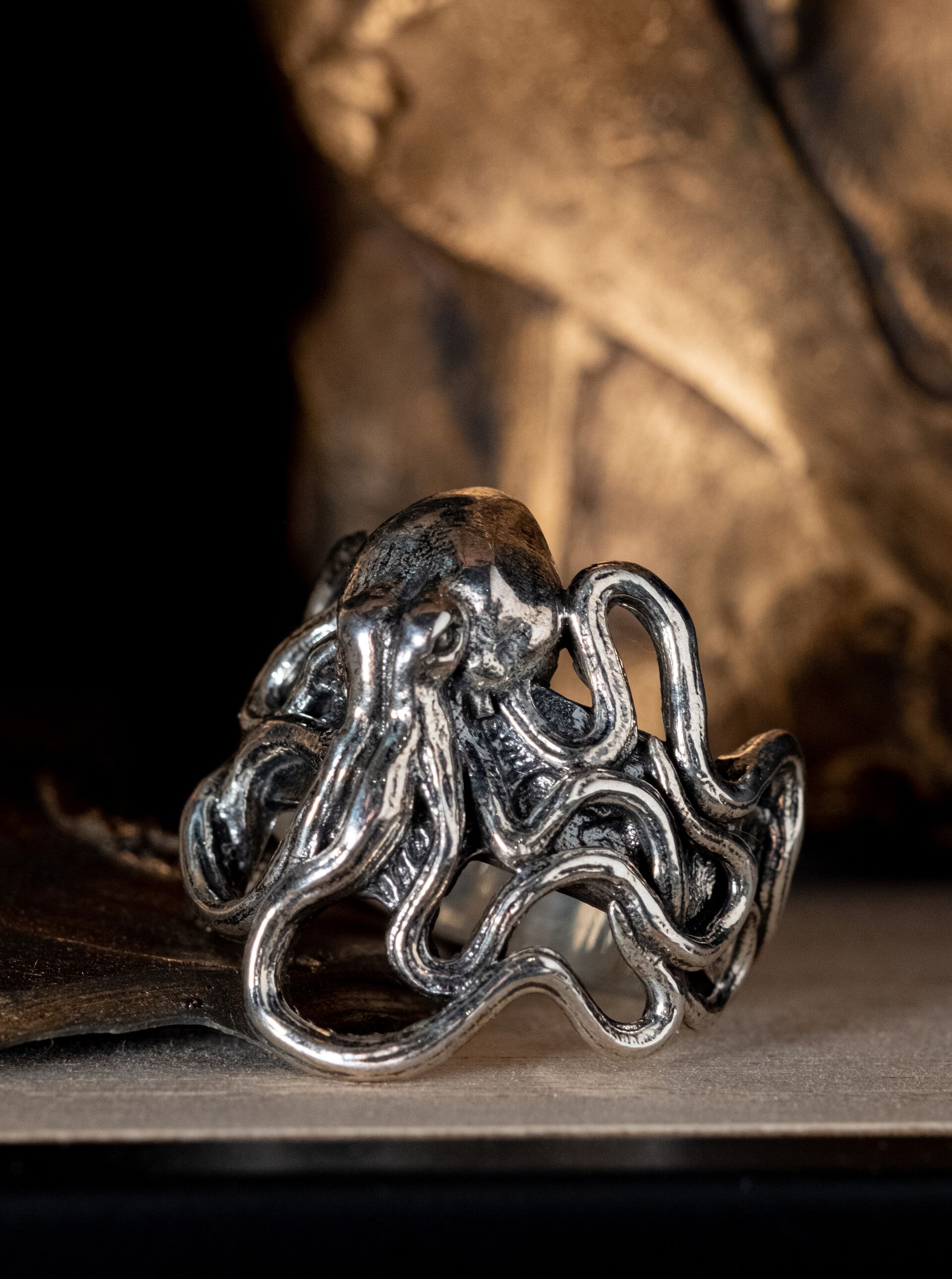 ArtStation LUSCA Octopus silver ring