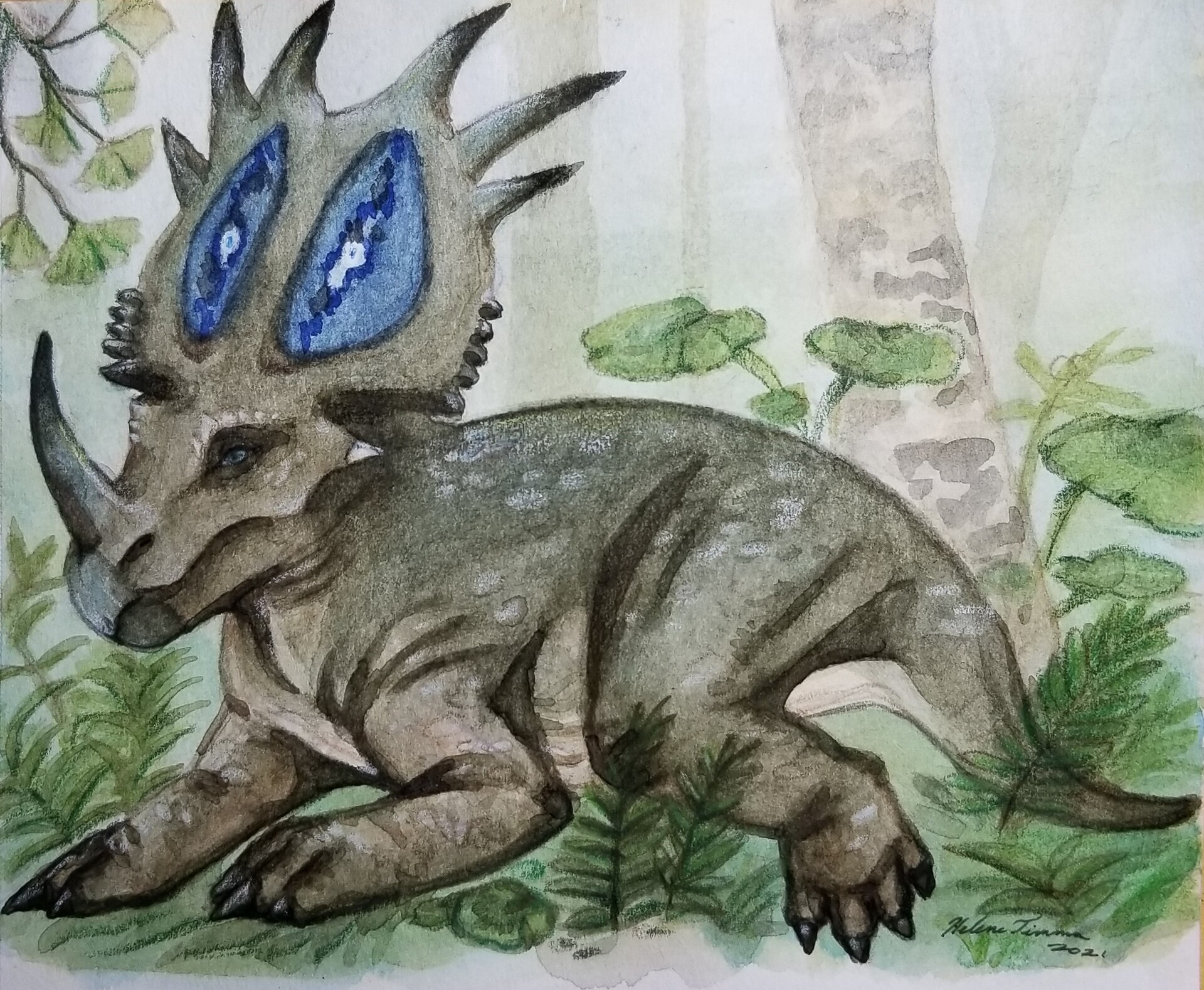 ArtStation - Styracosaurus Painting