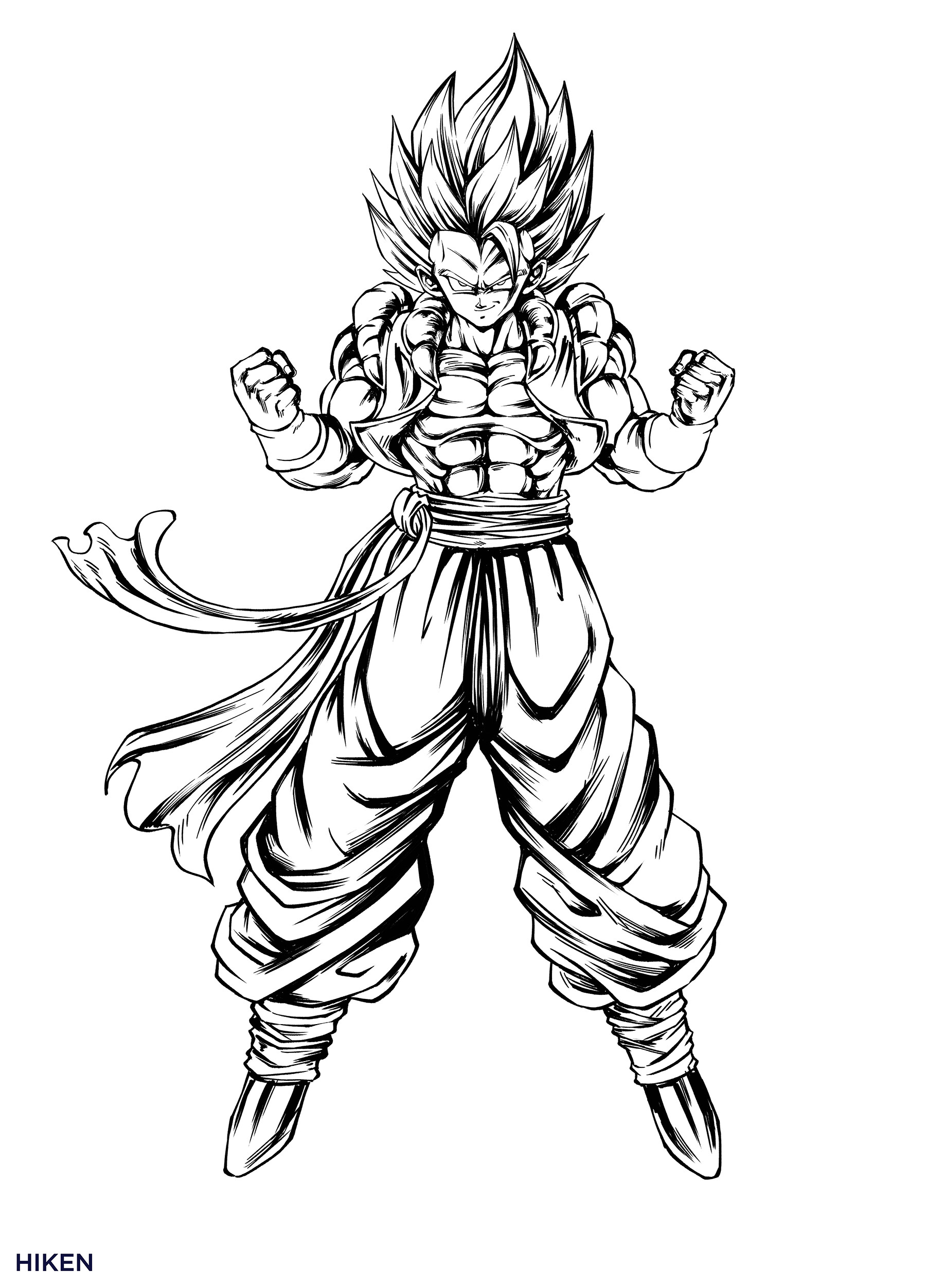 gogeta coloring pages