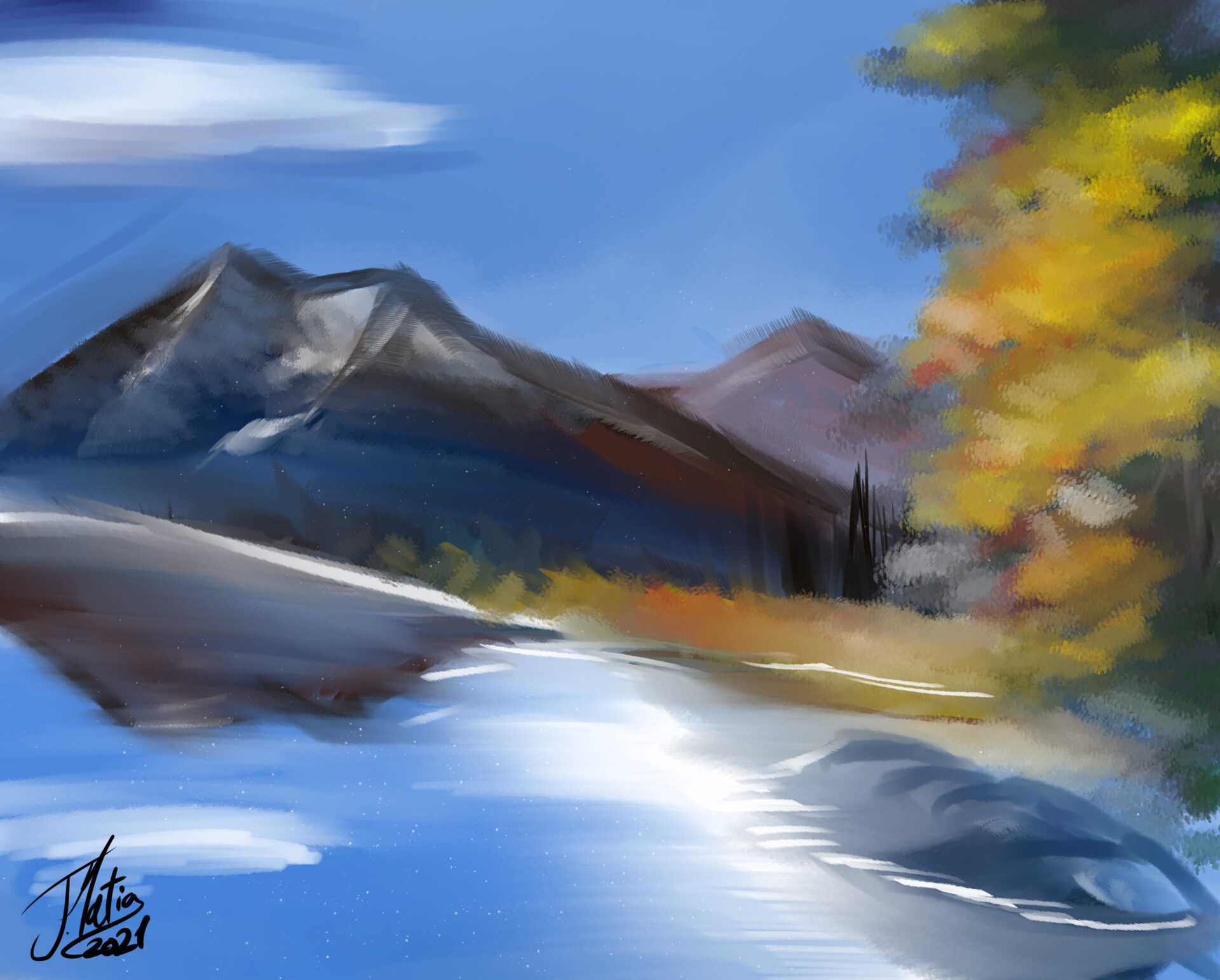 Fabio Matias Digital Painting Exercises with Bob Ross