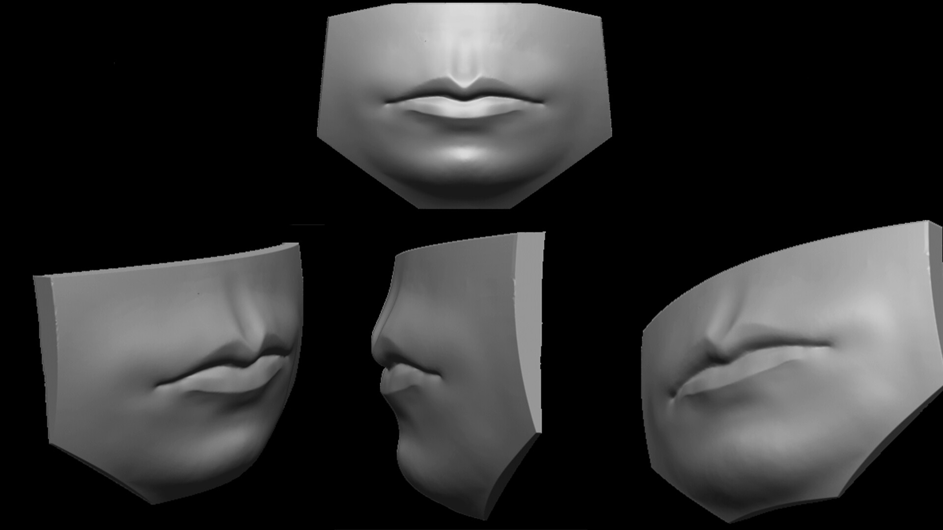 ArtStation Mouth, Eyes and Nose Sculpt Practice