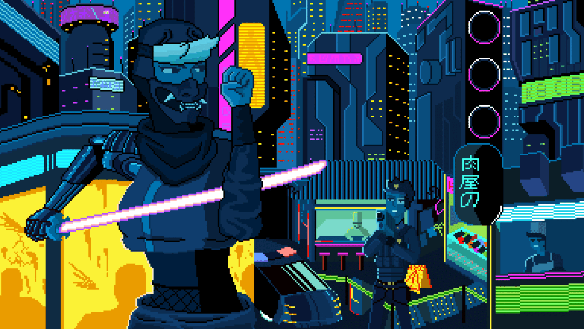 Pixelart cyberpunk gaming GIF on GIFER - by Bloodstaff