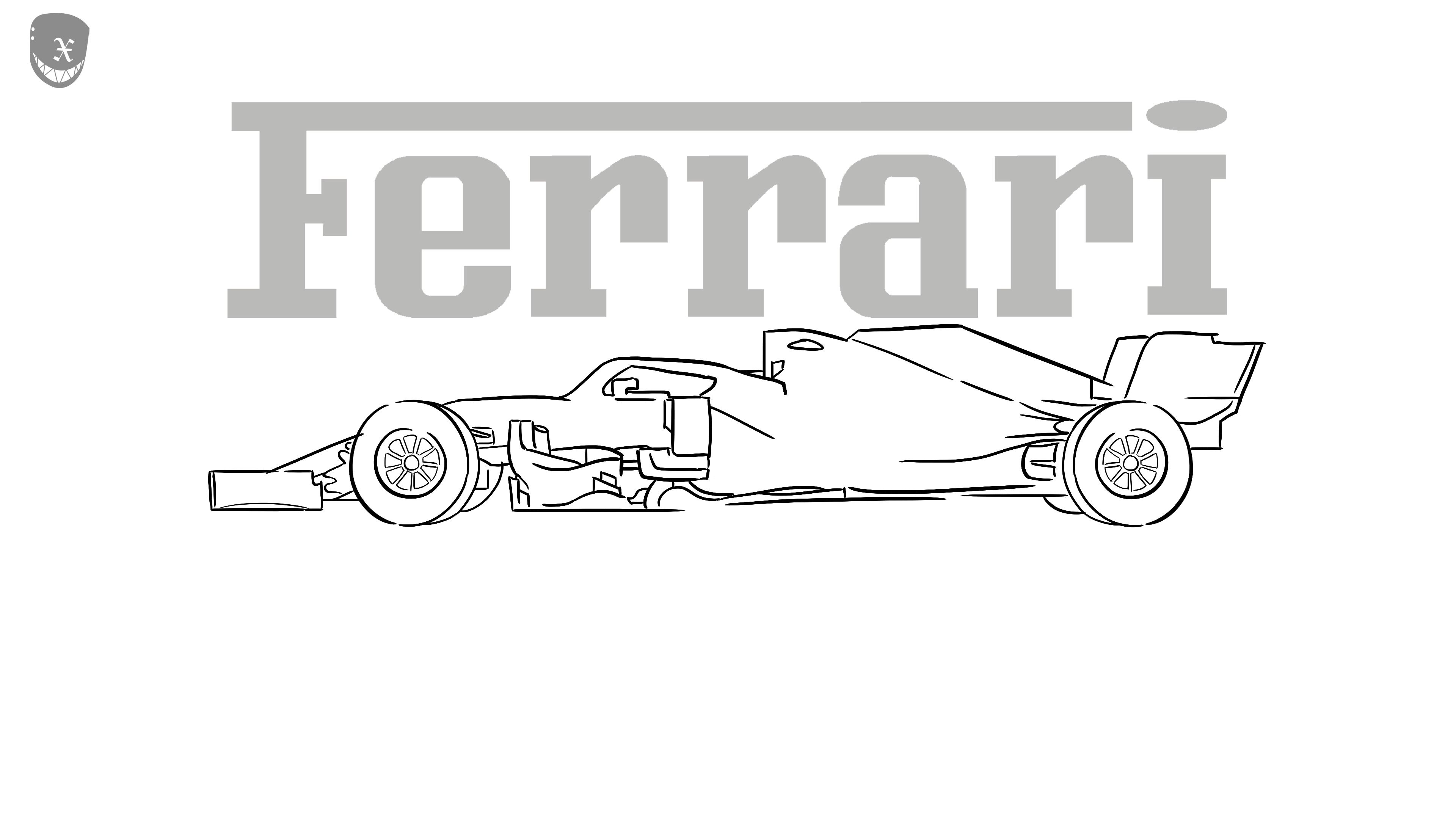 Ferrari f1 coloring pages